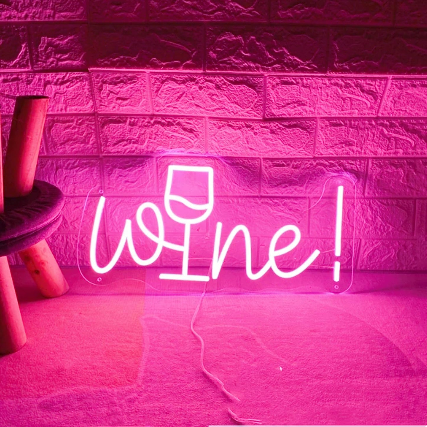 Acrylic Wine Neon Sign for Wall or Window Background Decor,LED Dimmable Bar Neon Decorative Cocktails Light Handmade Art Lamp for Home Pub Wedding Party Bar Studio,5V USB Powered