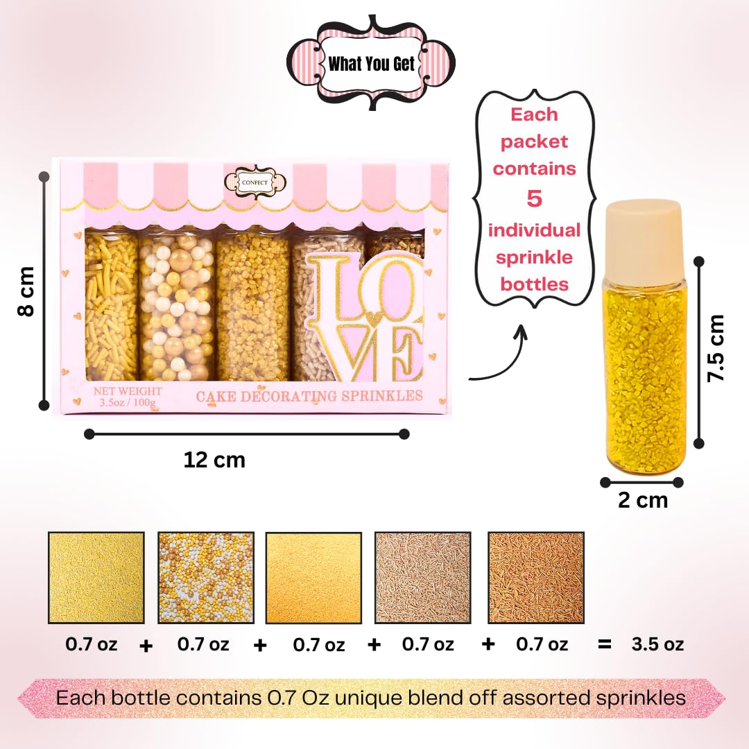 Confect Fusion Mashup Sprinkles FM Multipack 31 100 GMS for Cake Cupcake Décor, Multicolor