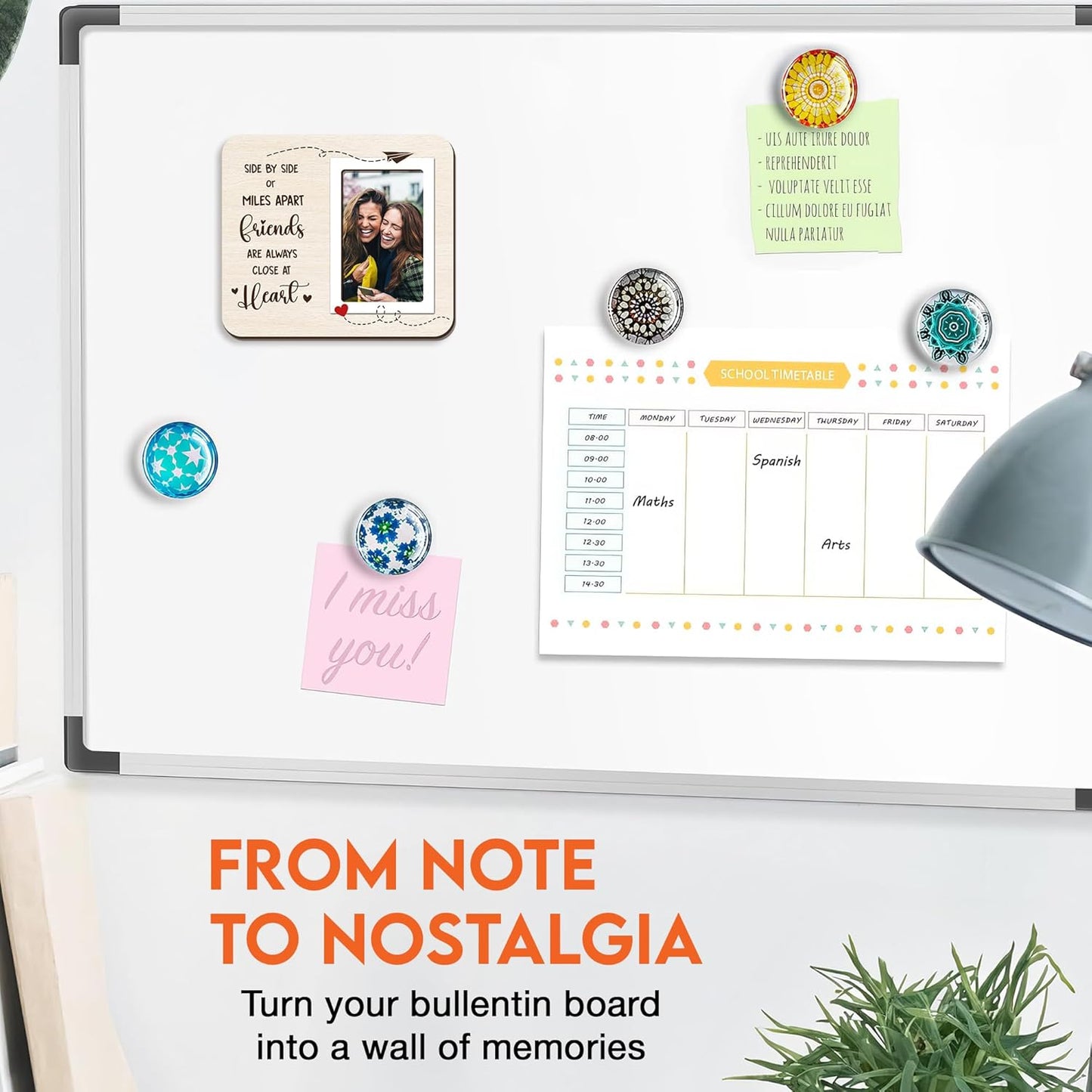 Magnetic Picture Frames - ALWAYS CLOSE AT HEART - Christmas Gift Birthday Gift for Friends, Besties - Unique Magnet Photo Frame For Women - Magnetic Frames for Refrigerator, Locker & More