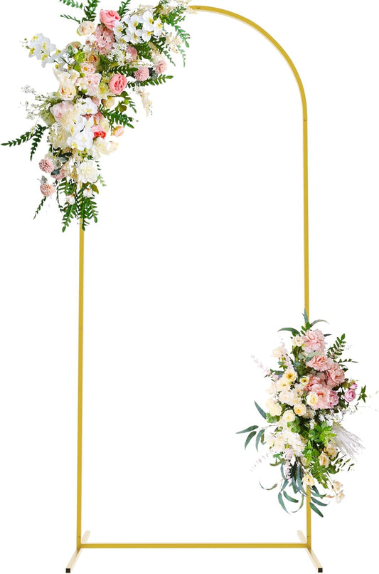 Wokceer 6 FT Wedding Arch Backdrop Stand Metal Arch Chiara Backdrop Stand for Wedding Ceremony Birthday Party Bridal Baby Shower Photo Booth Garden Floral Balloon Arch Decoration