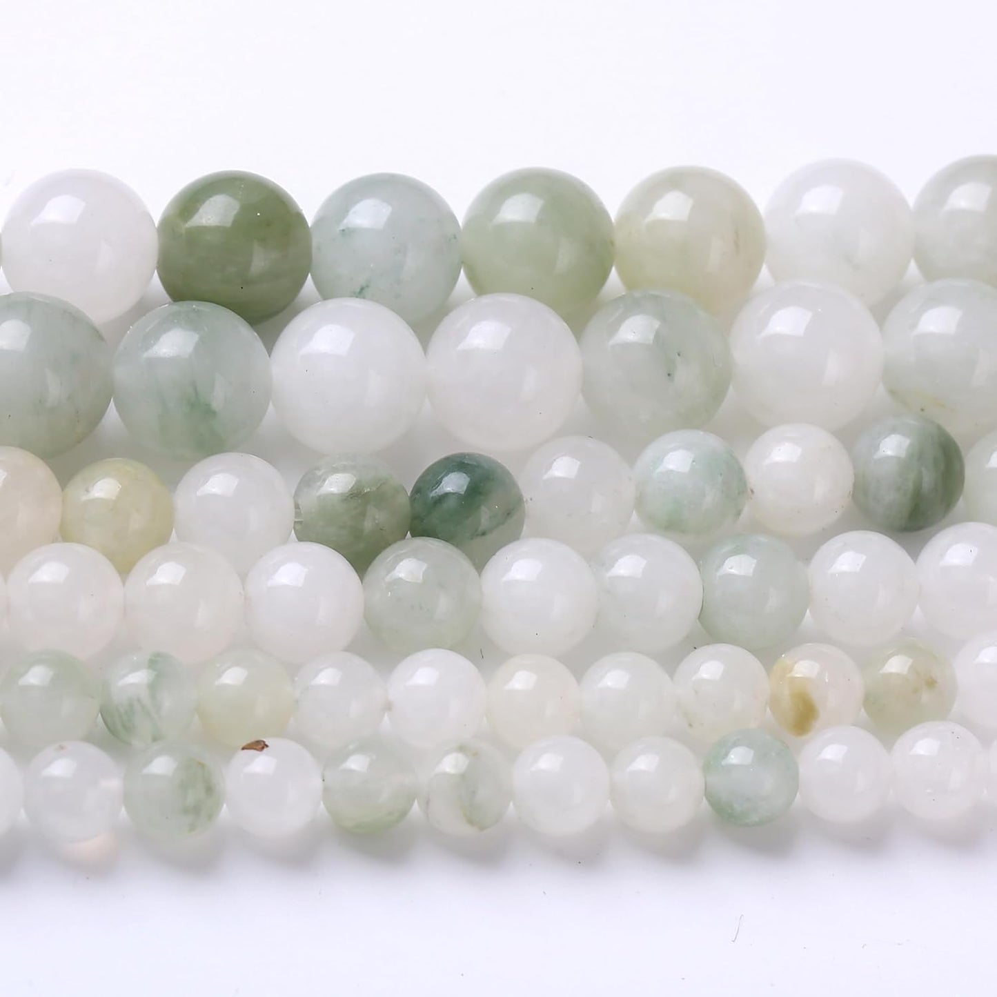 Blue and White Streamer Stone Beads for Jewelry Making DIY Craft Gemstone Beads Kit (6mm, 60pcs) Smooth Healing Crystal Beads for Bracelets, Necklaces, Home Decor