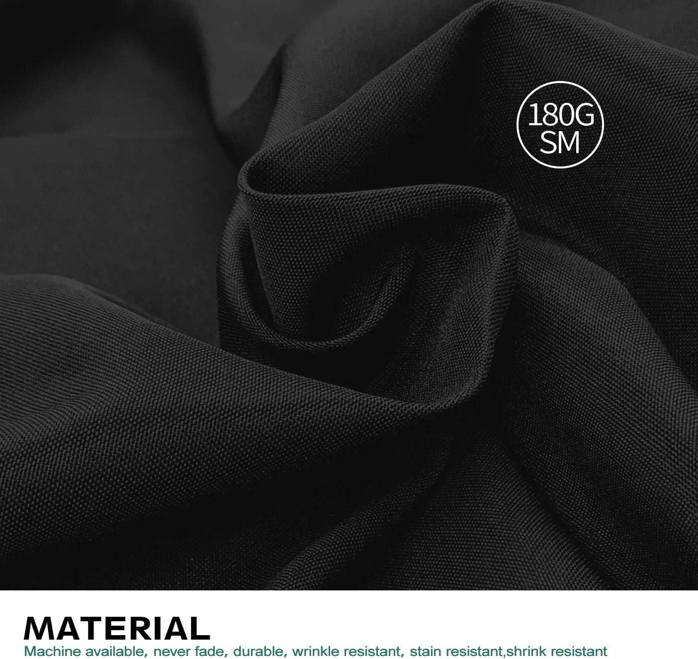 Surmente 10 Pack Black Tablecloth 60 x 102-inch Rectangular Polyester Table Cloth for Weddings, Banquets, or Restaurants