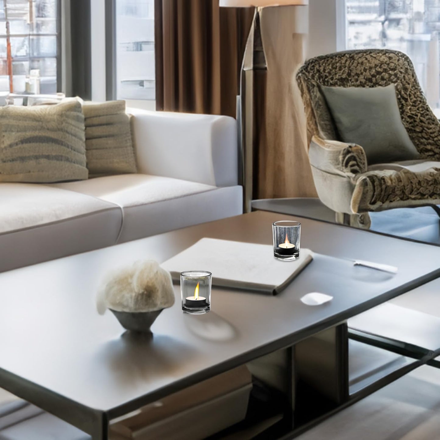 WGV Tea Light Votive Candle Holder 2x2.4, Clear Tiny Utility Cylinder Glass Vase, Small Planter Terrarium for Home Accent Decor, 1 Pc