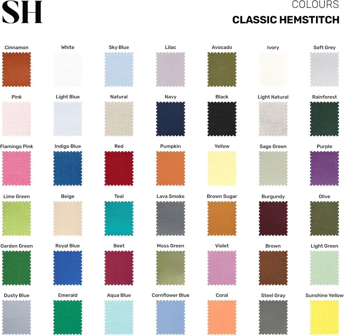 Solino Home Linen Moss Green Hemstitch Table Runner 36 Inches - 100% Pure Linen Small Table Runner 14 x 36 Inch Ideal for Dresser and Coffee Tables - Classic Hemstitch - Fall, Halloween, Thanksgiving