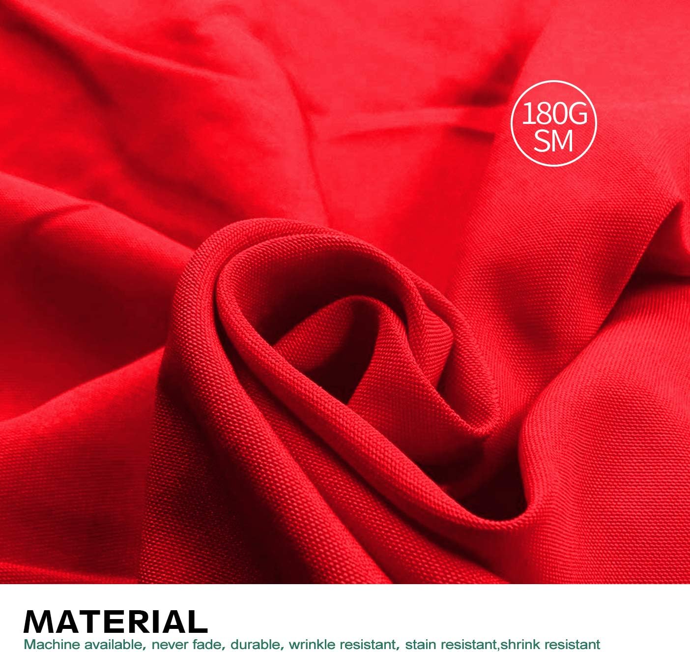 Surmente Red Tablecloth 60 x 102-inch Rectangular Polyester Table Cloth for Weddings, Banquets, or Restaurants