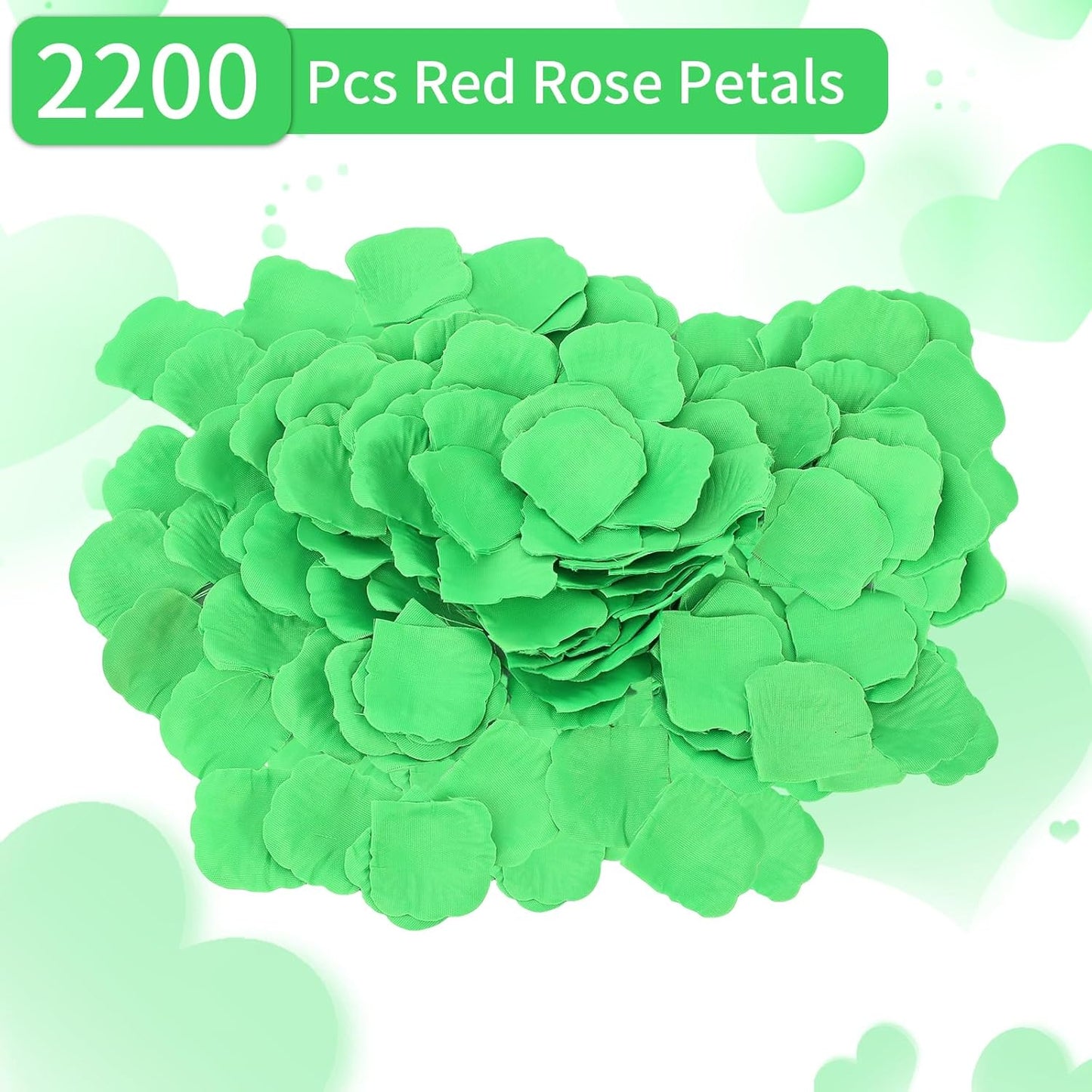 2200 Pcs Artificial Fake Rose Petals,Flower Petals for Romantic Night,Engagement, Party, Wedding, Event Flower Decorations, in Bulk(Green)
