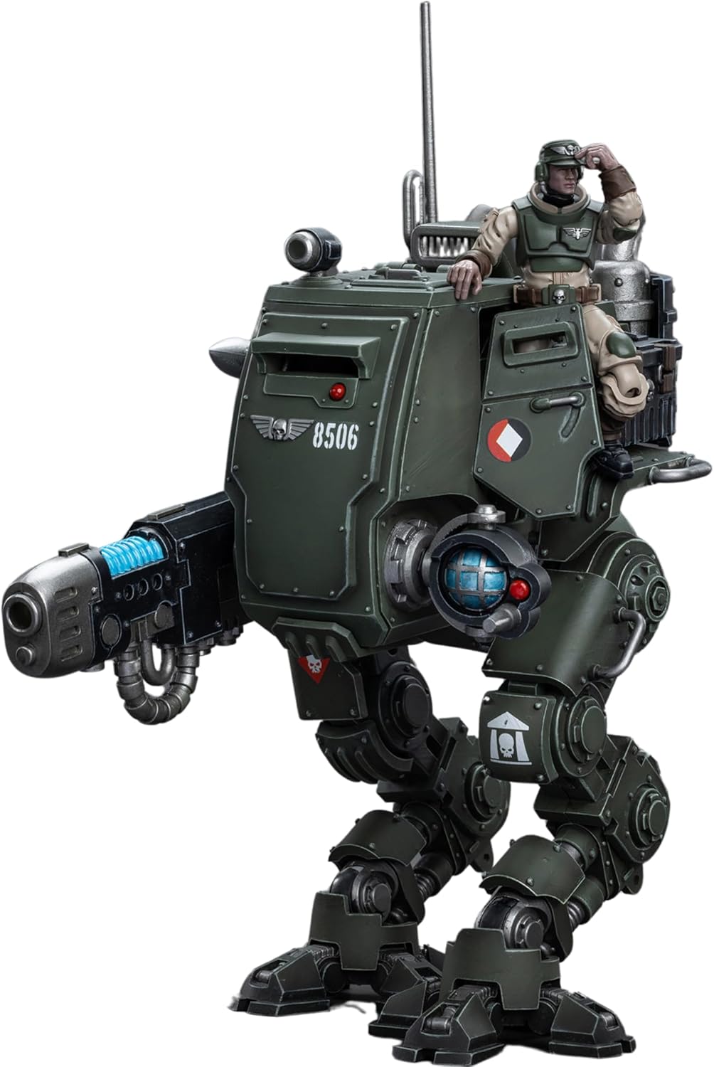 JOYTOY Warhammer 40K Action Figure Astra Militarum Cadian Armoured Sentinel Collection Anime Model 1/18 for Unisex, Adult, Christmas, Birthday Gift