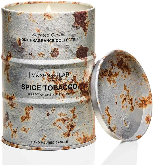 M&SENSE Spice Tobacco Scented Candles Natural Non Toxic, Aromatherapy Candle for Stress Relief Meditation Relaxing, Housewarming Gifts for Women Men, 11.3oz 70 Hour Long Burning