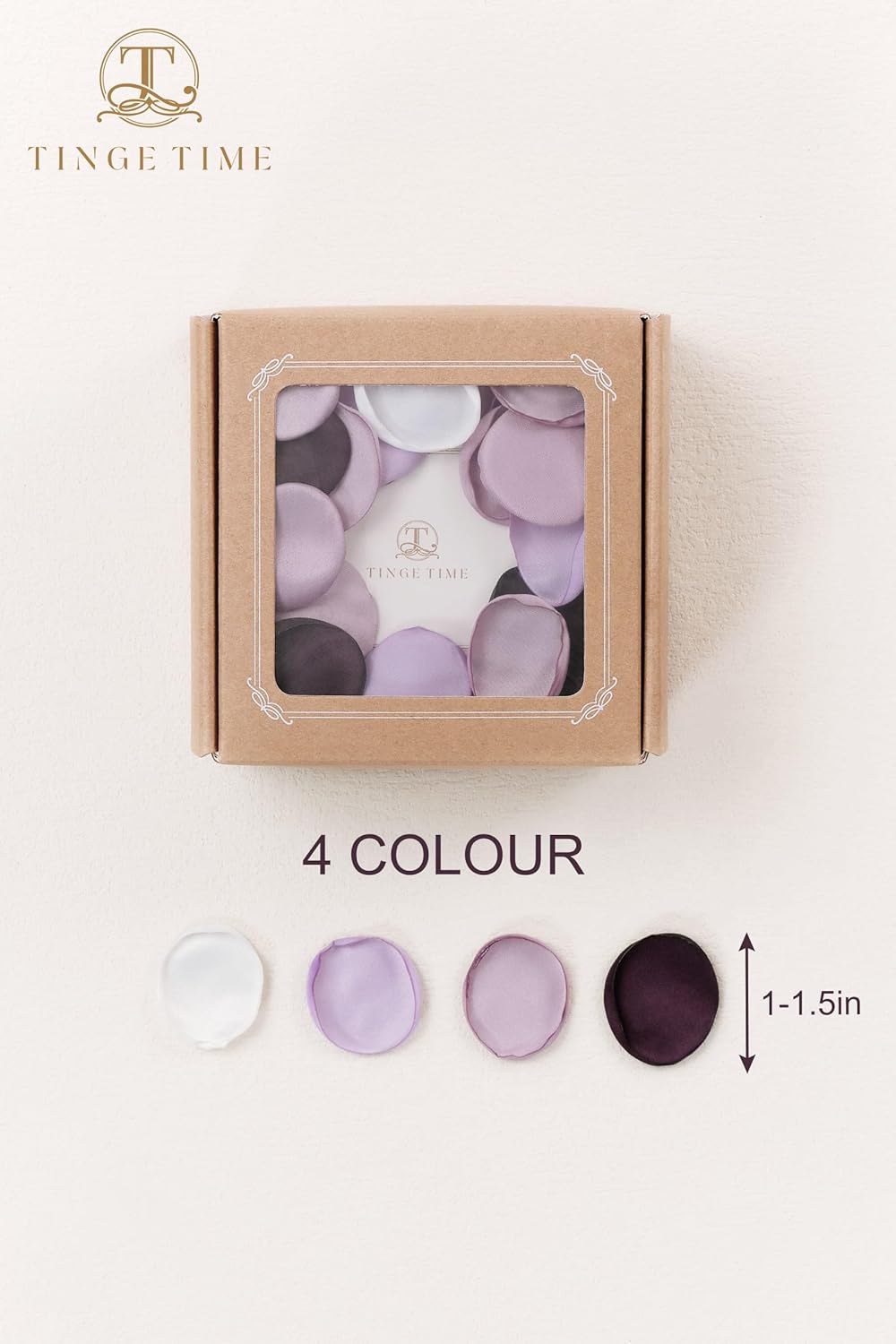 TINGE TIME 400pcs Silk Flower Petals for Wedding, Rose Petals for Decoration, Fake Flower Petals for Bridal Showers, Flower Girl Petals for Anniversaries and Parties (Lavender & Plum)