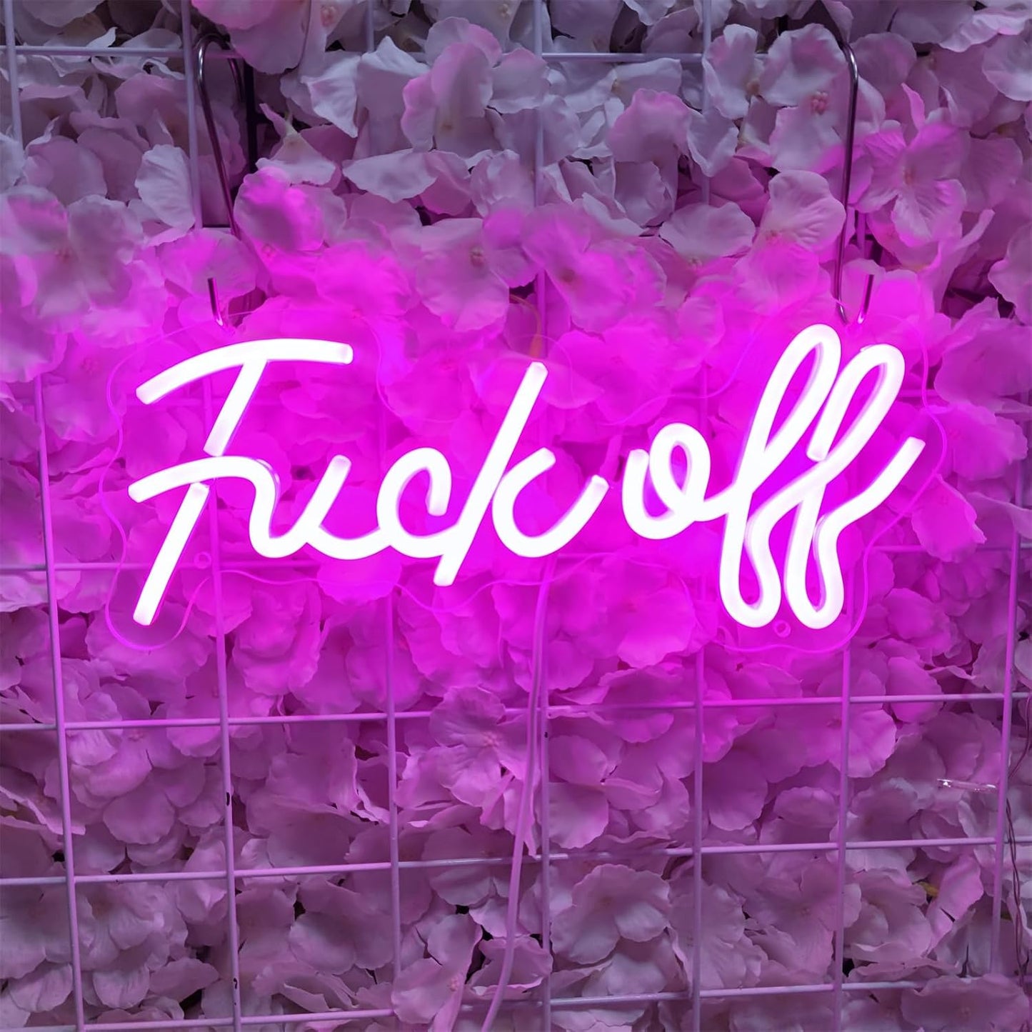 Fuck Off Neon Sign Fuck Off Neon Signs for Wall Decor, Pink Fuck Off Neon Light Pink Room Decor for Wall Decor Bar Party, 12.9" x 5.59"