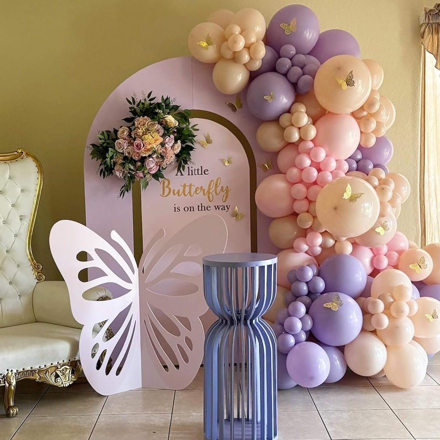 52 PCS 12 Inch Metallic Chrome Pink and Purple Latex Balloons for Girls Birthday, Baby Shower, Wedding Party Decoration