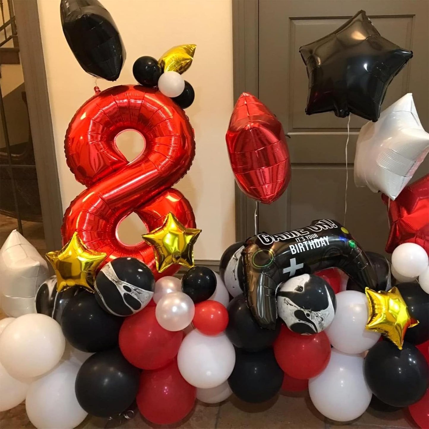 Red Number Balloons, 40 inch Large Number 3 Foil Mylar Helium Balloons for Girls Women, Self Inflating Number Balloons 0-9 for Men Boys 13th 30th Birthday Anniversary Party Celebration Decoration