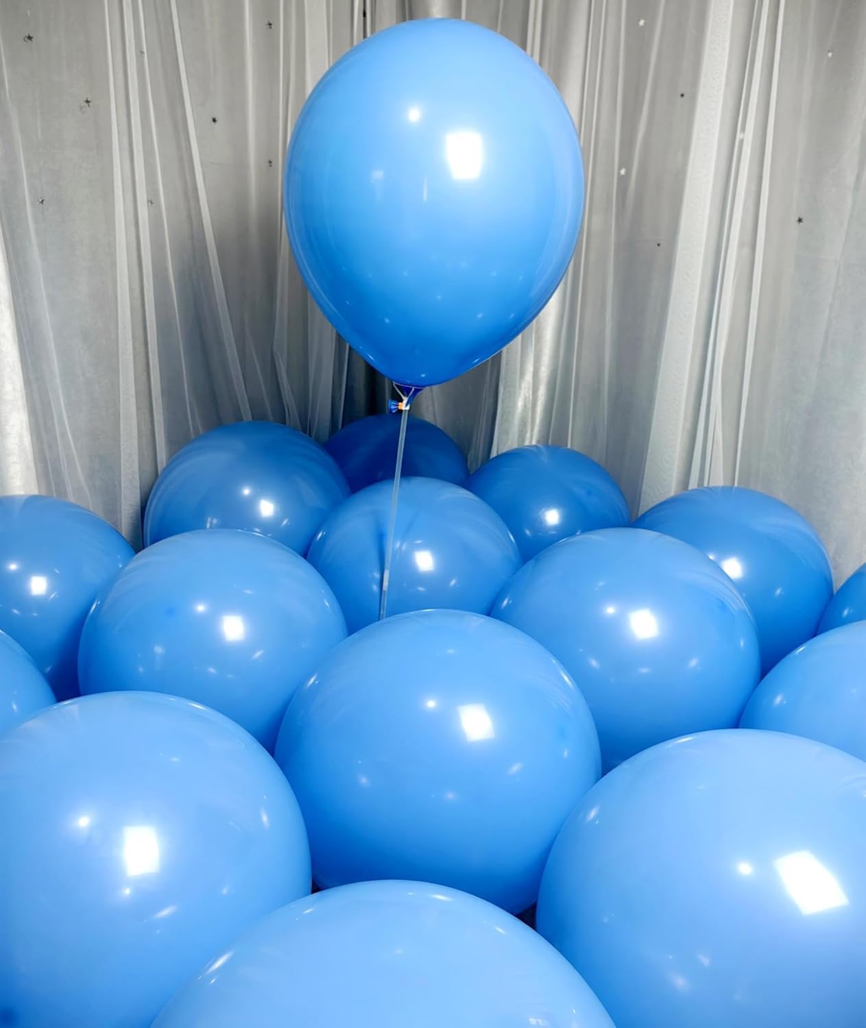 90 Pack Light Blue Balloons 18 Inch Blue Latex Large Balloons for Party Decorations and Events ZWZLIULIAN
