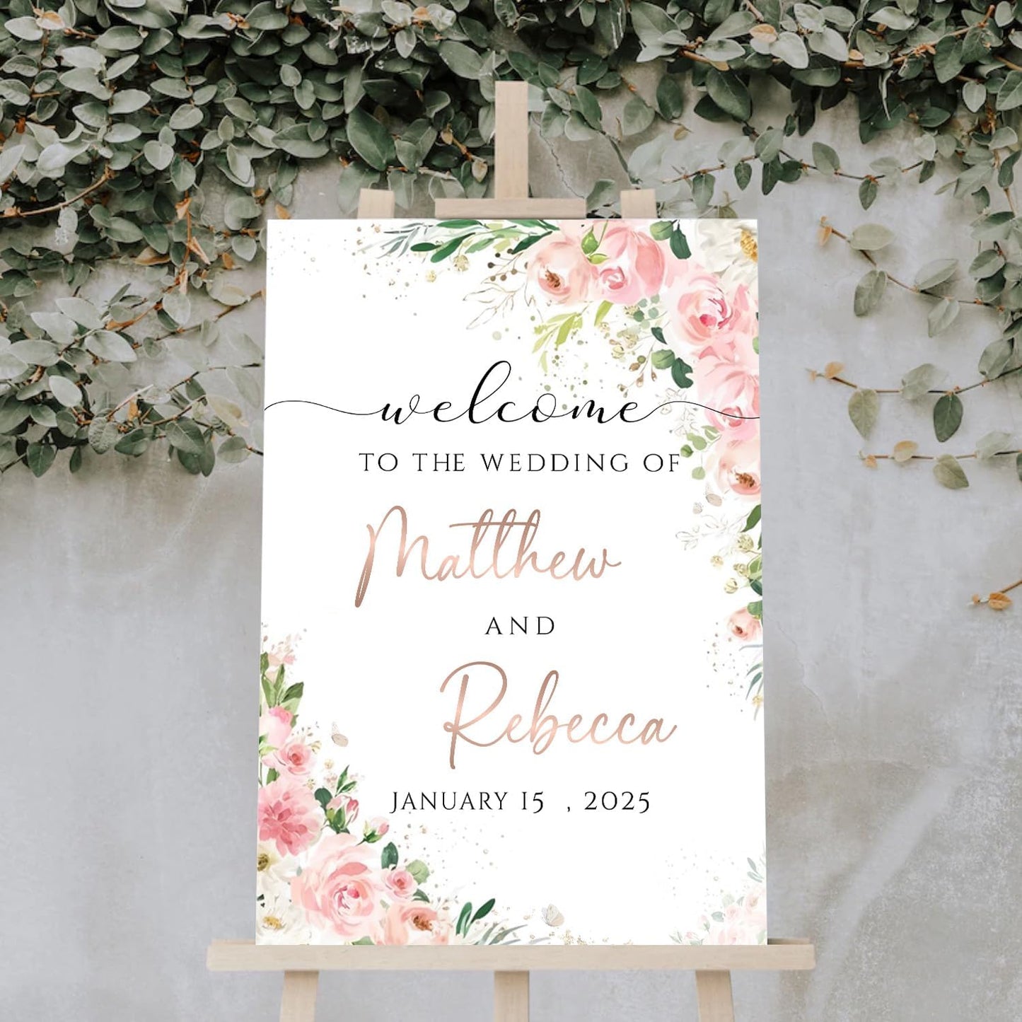 Welcome To Our Wedding Sign, Wedding Decorative Signage, Wedding Memorial Table Sign, Wedding Shower Sign, Wedding Signs For Ceremony And Reception