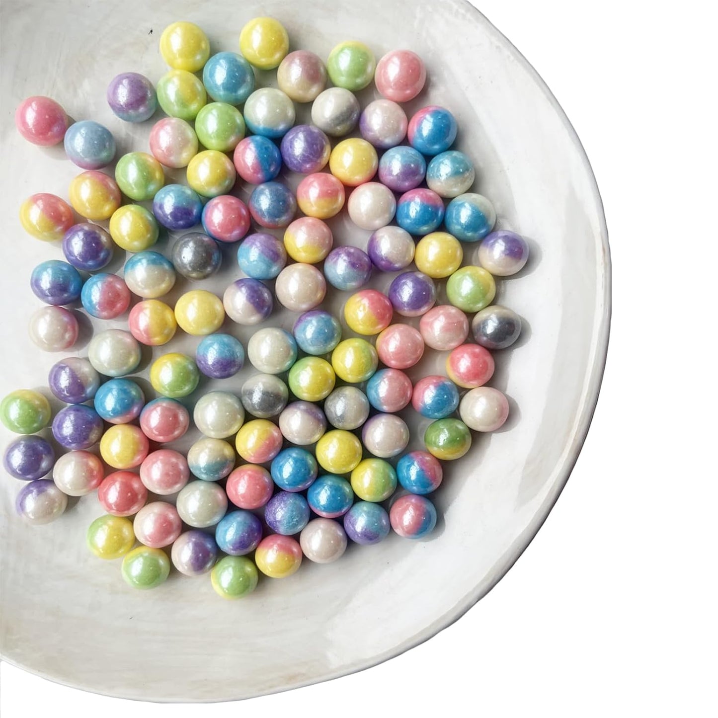 Edible Rainbow Pearl Sugar Sprinkles Candy Baking Edible Cake Decorations Cupcake Toppers Cookie Decorating Celebrations Wedding Shower Party Chirstmas Supplies 100g/ 3.5oz