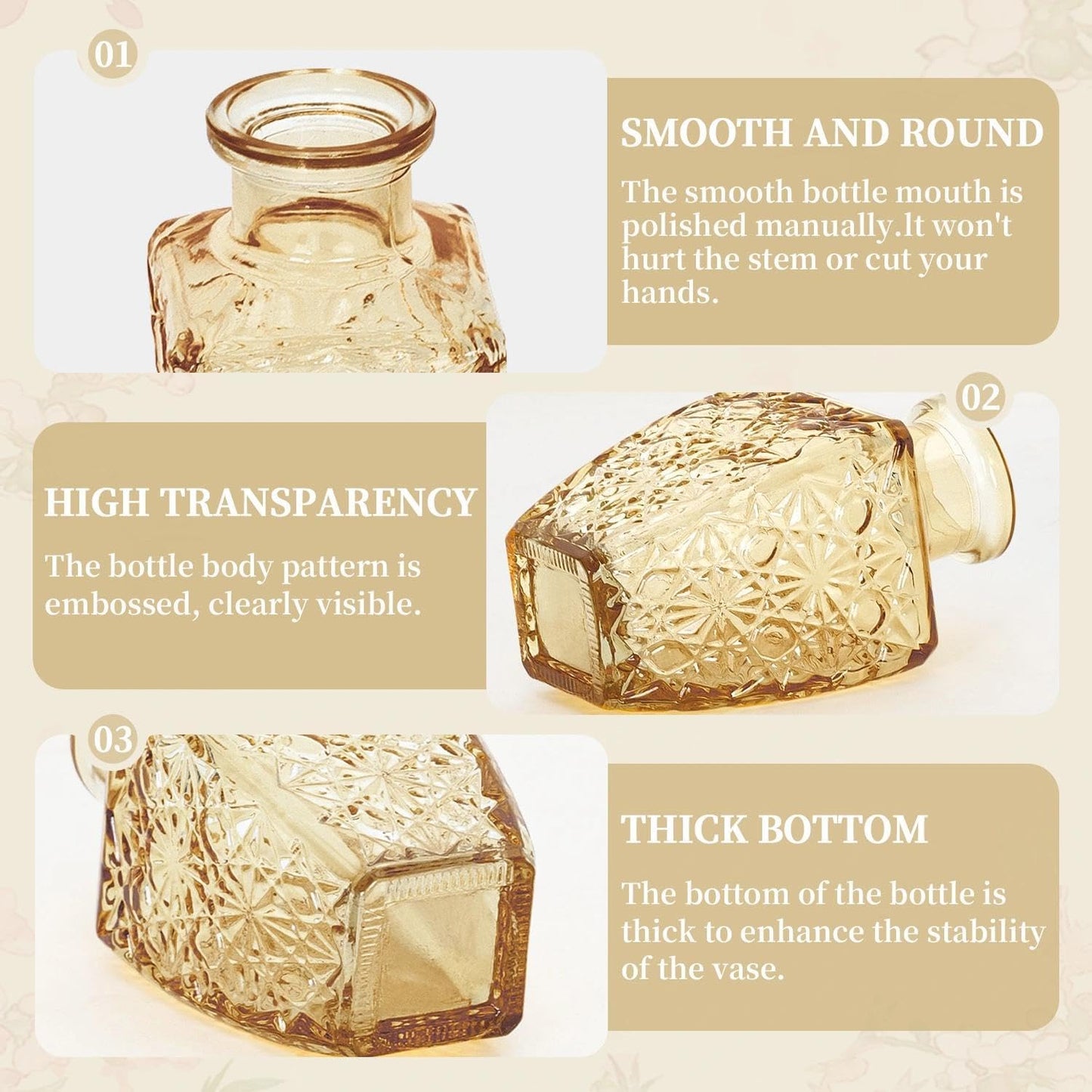 Mini Bud Vases As Wedding Centerpieces for Tables,Clear Bud Vases for Flowers,Small Flower Vases Suitable for Birthday Party,Anniversary,Wedding Reception,Baby Shower (Gold, 12PCS)