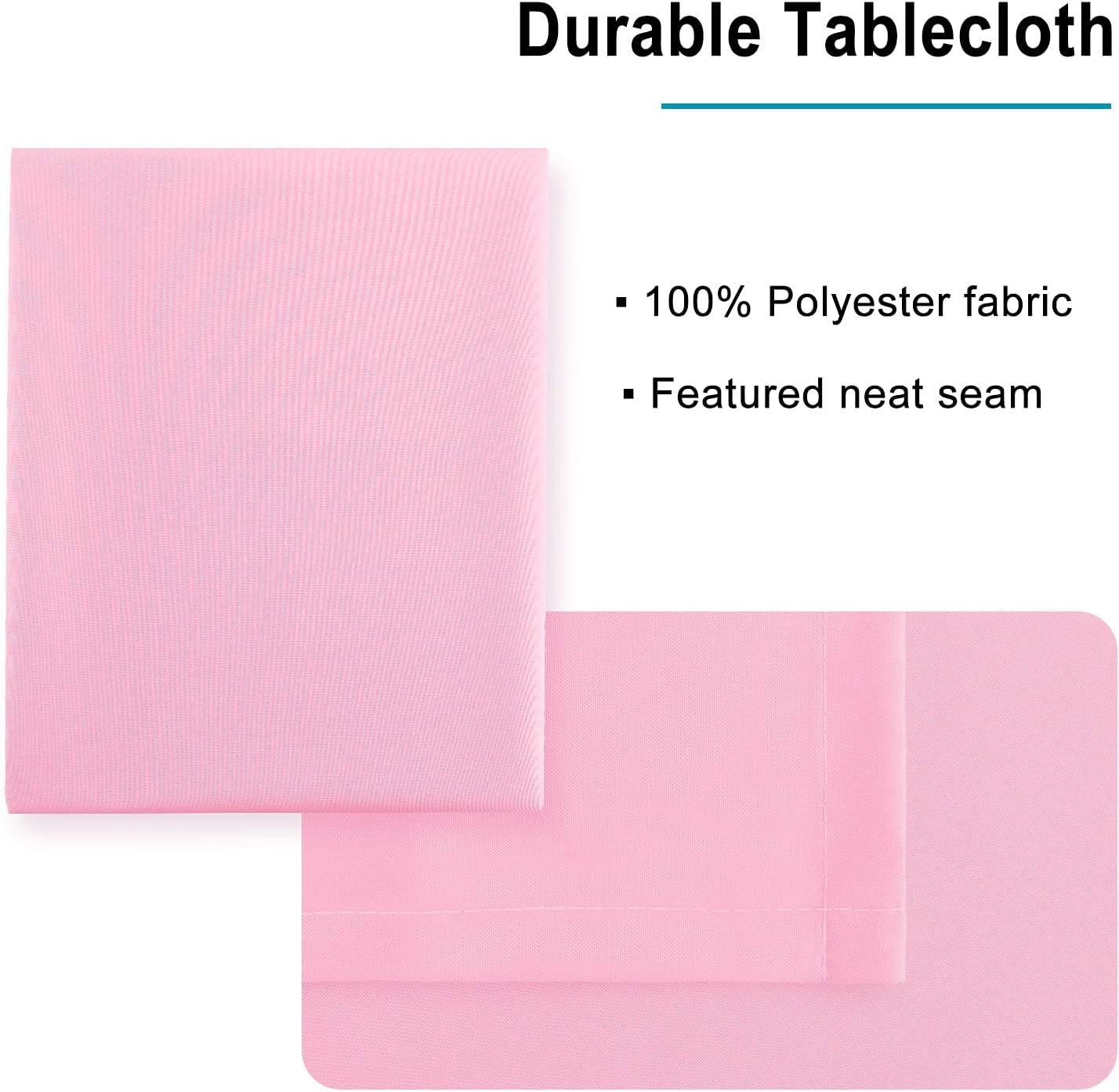Hiasan Pink Tablecloth Rectangle - Waterproof Spillproof and Washable Oblong Table Cloth for Dining Room and Kitchen, 54 x 108 Inch