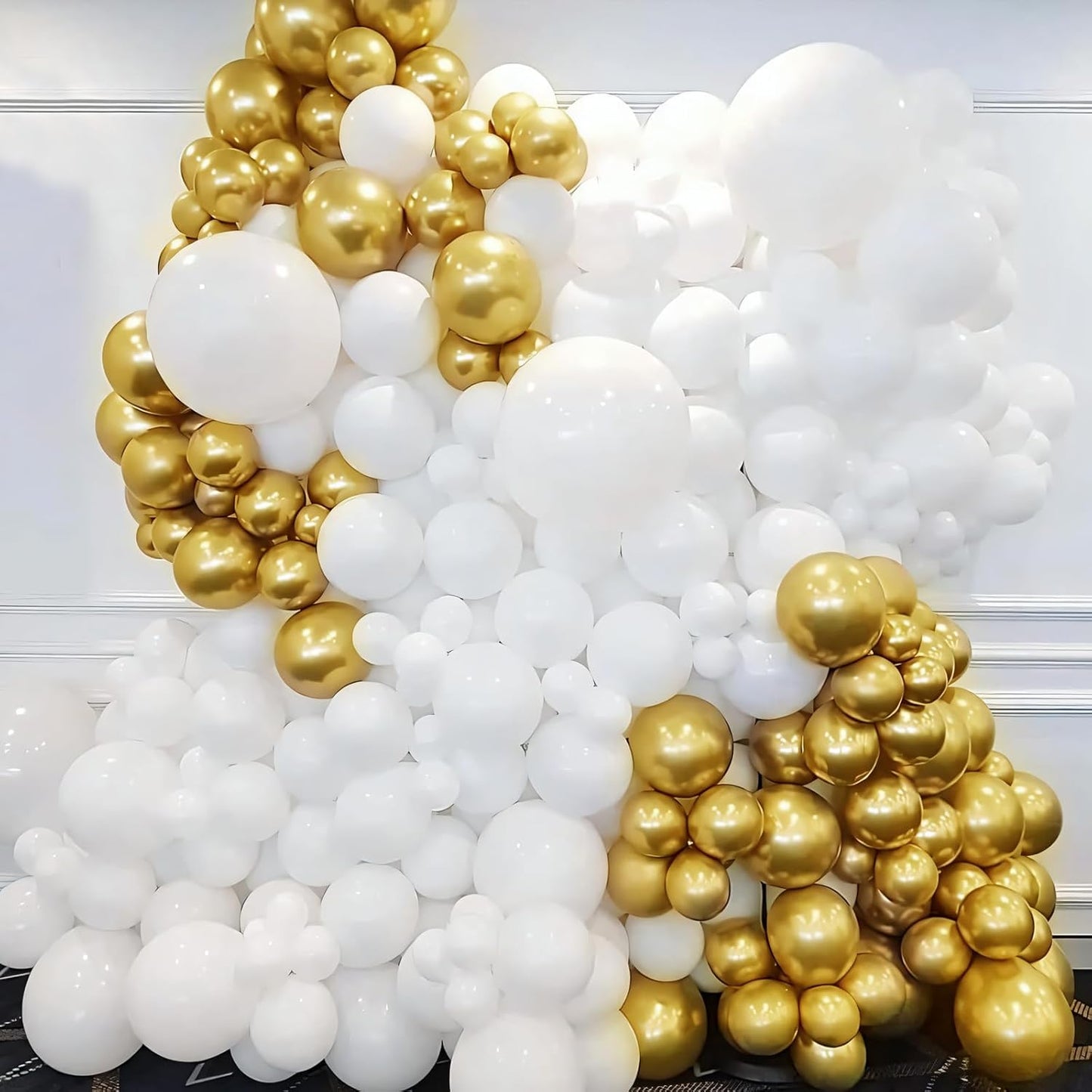110pcs Gold Balloons 12 Inch Metallic Chrome Gold Balloon Garland Arch Kit for Birthday Baby Shower Anniversary Graduation Wedding Party Decorations