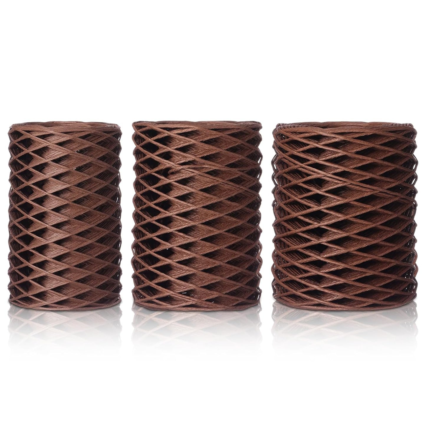 3 Roll 164 Feet Floral Wire Rustic Vine Bind Wire, Three Different Sizes for Flower Bouquets, Wreath Making, Gift Wrapping, and DIY Craft Projects (Dark Brown)