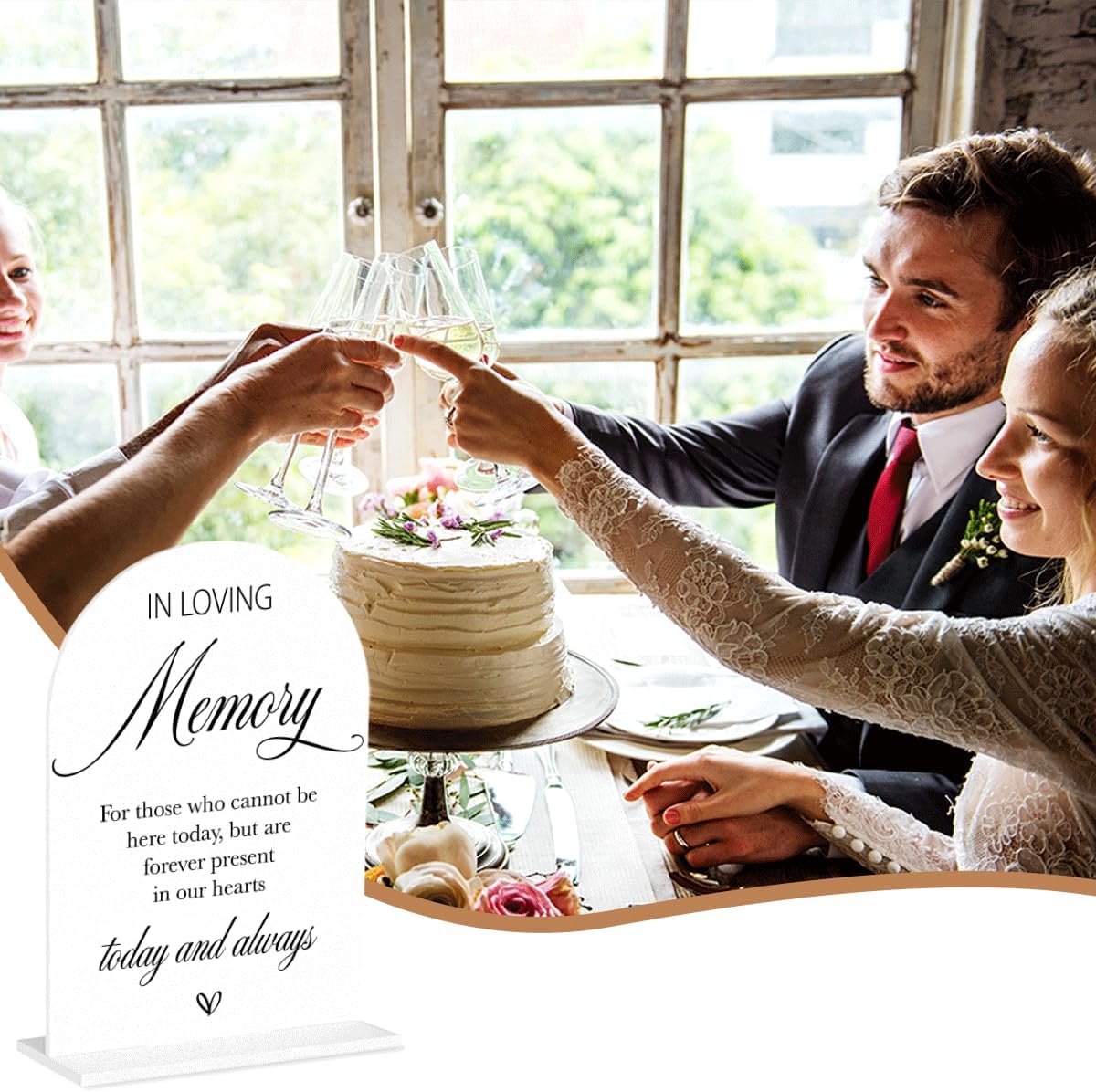 In Loving Memory Wedding Sign, In Memory Wedding Sign for Engagement Bridal Shower Decor fo Ceremony Reception, Weddings White Acrylic Sign