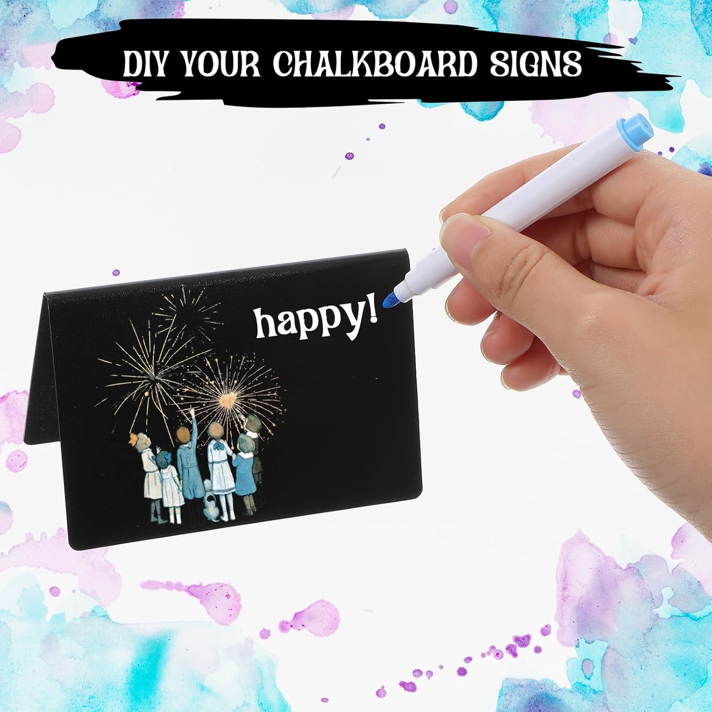 40 Pcs Food Labels for Party Buffet, 3 x 4 Inches Mini Chalkboard Signs, Food Tags Labels for Party Supplies, Small Chalk Board Signs, Catering Supplies Buffet Display, Easy to Write and Wipe