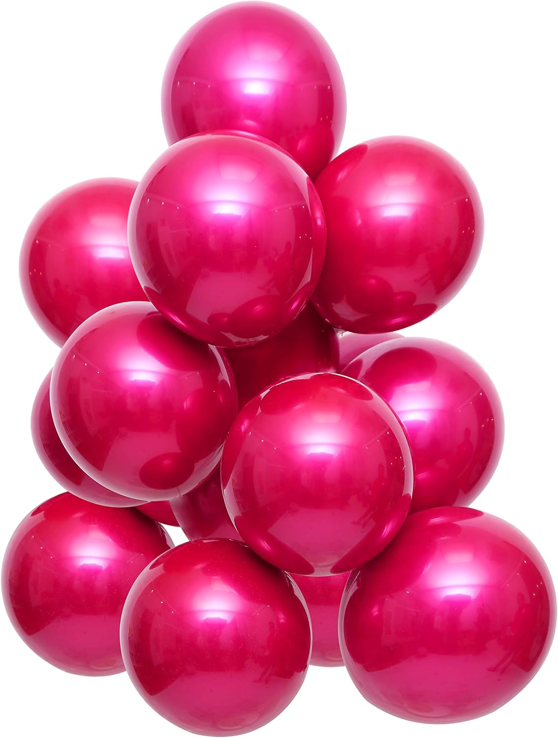 Metallic Red Balloong 50pcs 12 inches Hot Pink Balloons double layer Hot Pink balloons are more durable suitable for wedding birthday party balloon decorations