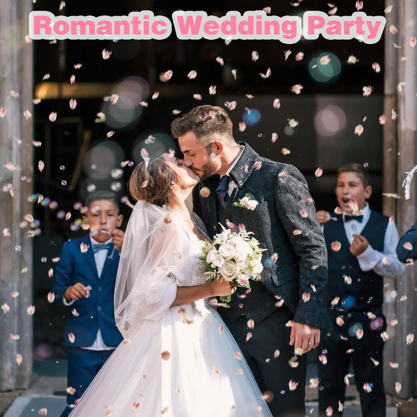 20 Pack Prefilled Confetti Packets,Biodegradable Flower Petals, Real Dried Flower Petals Individual Packing Rose Petals Wedding Send Off Ideas (Pink Flower Petal)