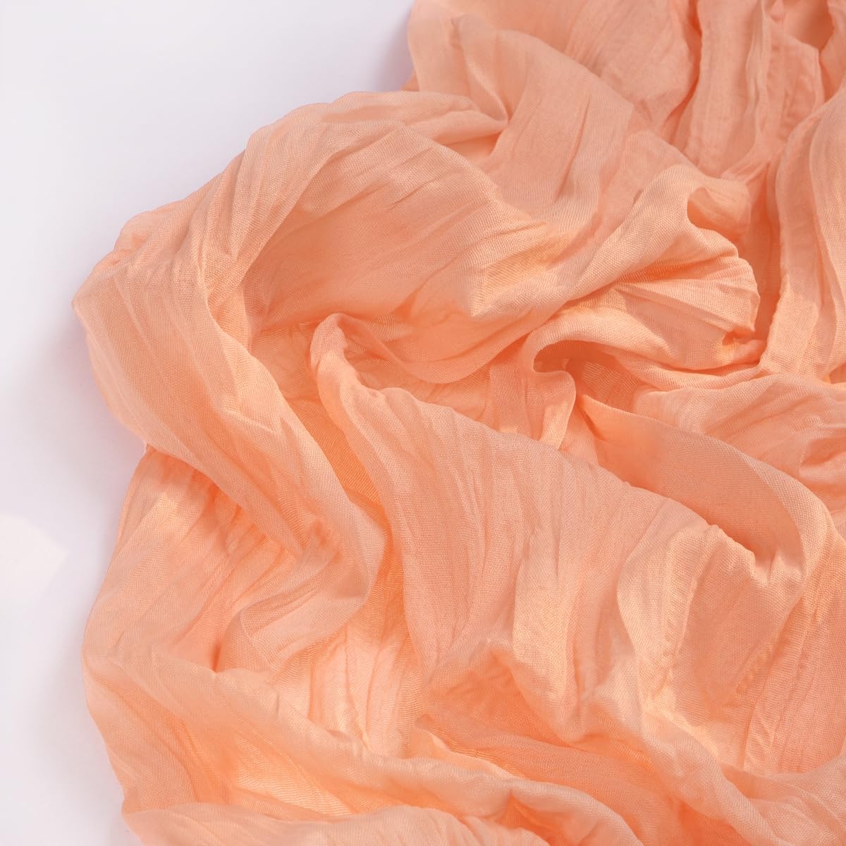 Peach Cheesecloth Table Runner Fall Table Runner Boho Gauze 120 Inches Cheese Cloth Fall Table Decorations for Sweet Little Peach Baby Shower Decor Wedding Bridal Thanksgiving Party