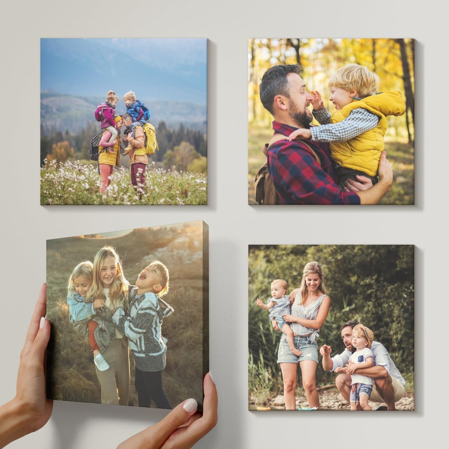 Mixtiles Official - Custom Photo Tiles - Personalized Printed Photos - Magnetic Wall Frames - Adhesive Sticker, No Nails - Various Sizes and Frames - 8x8-tiles-Tile - Canvas Frame