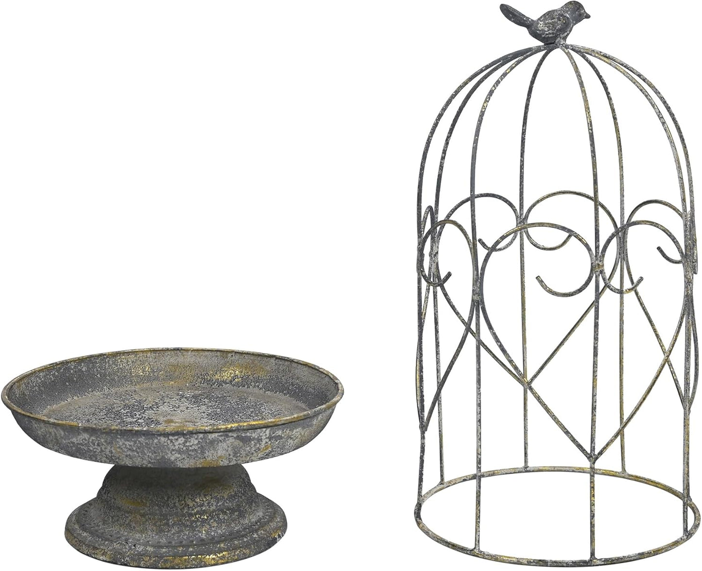 Rustic Farmhouse Metal Planter Holder Vintage Birdcage Candle Holder Distressed Deractive Flower Stand for Wedding Decor Party Centerpieces Garden Home Patio Outdoor Indoor Decor