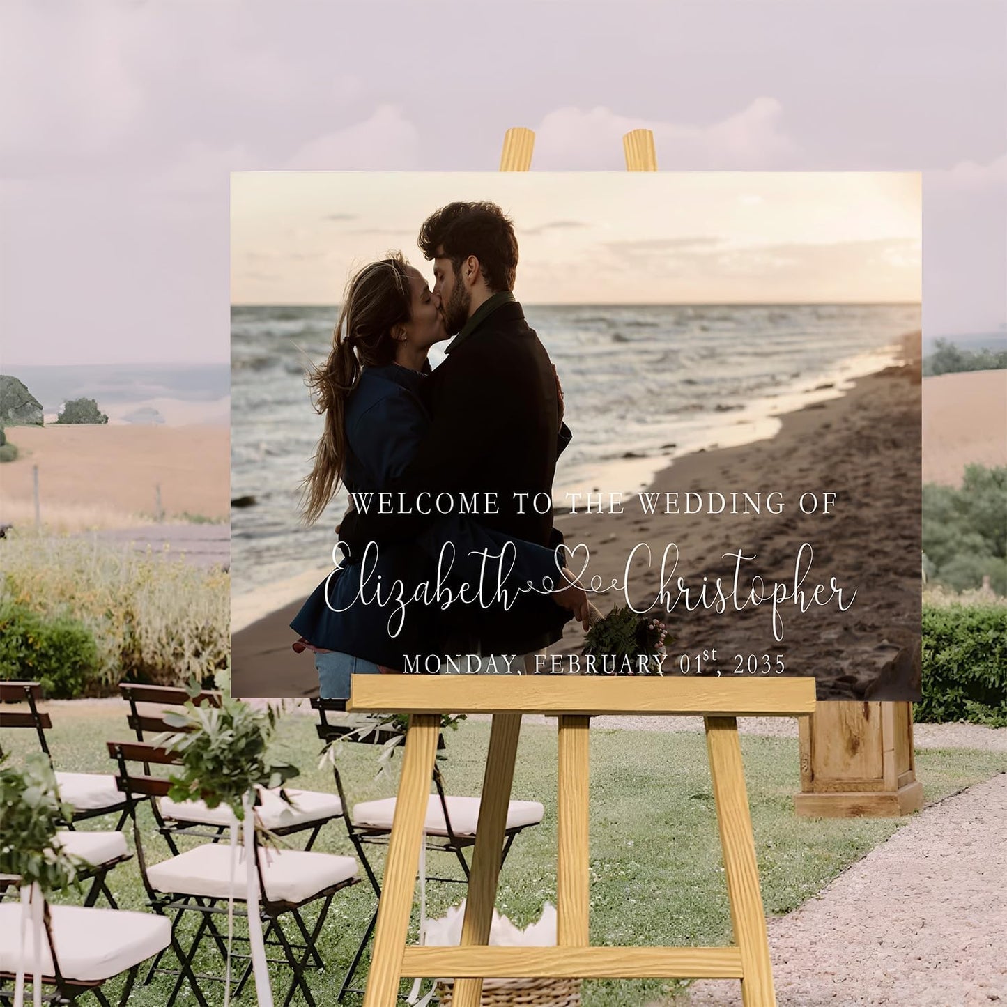 Welcome To Our Wedding Sign, Wedding Signs For Ceremony And Reception, Welcome Sign For Wedding, Welcome To Our Beginning Wedding Sign, Sweets Sign For Wedding