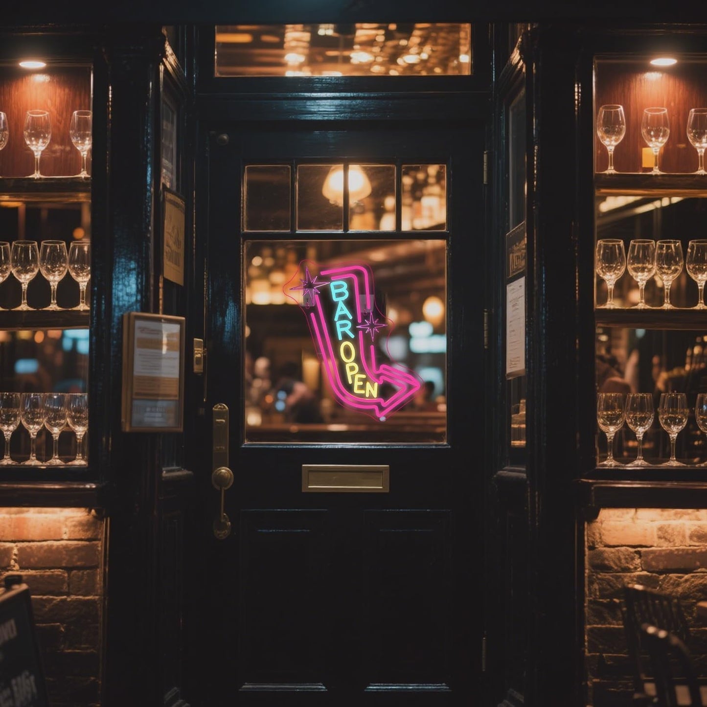 Lucunstar Bar Open Neon Sign,Colorful LED Bar for Wall Decor Dimmable USB Powered Neon Lights for LED for Bussness Man Cave Art Wall Decor