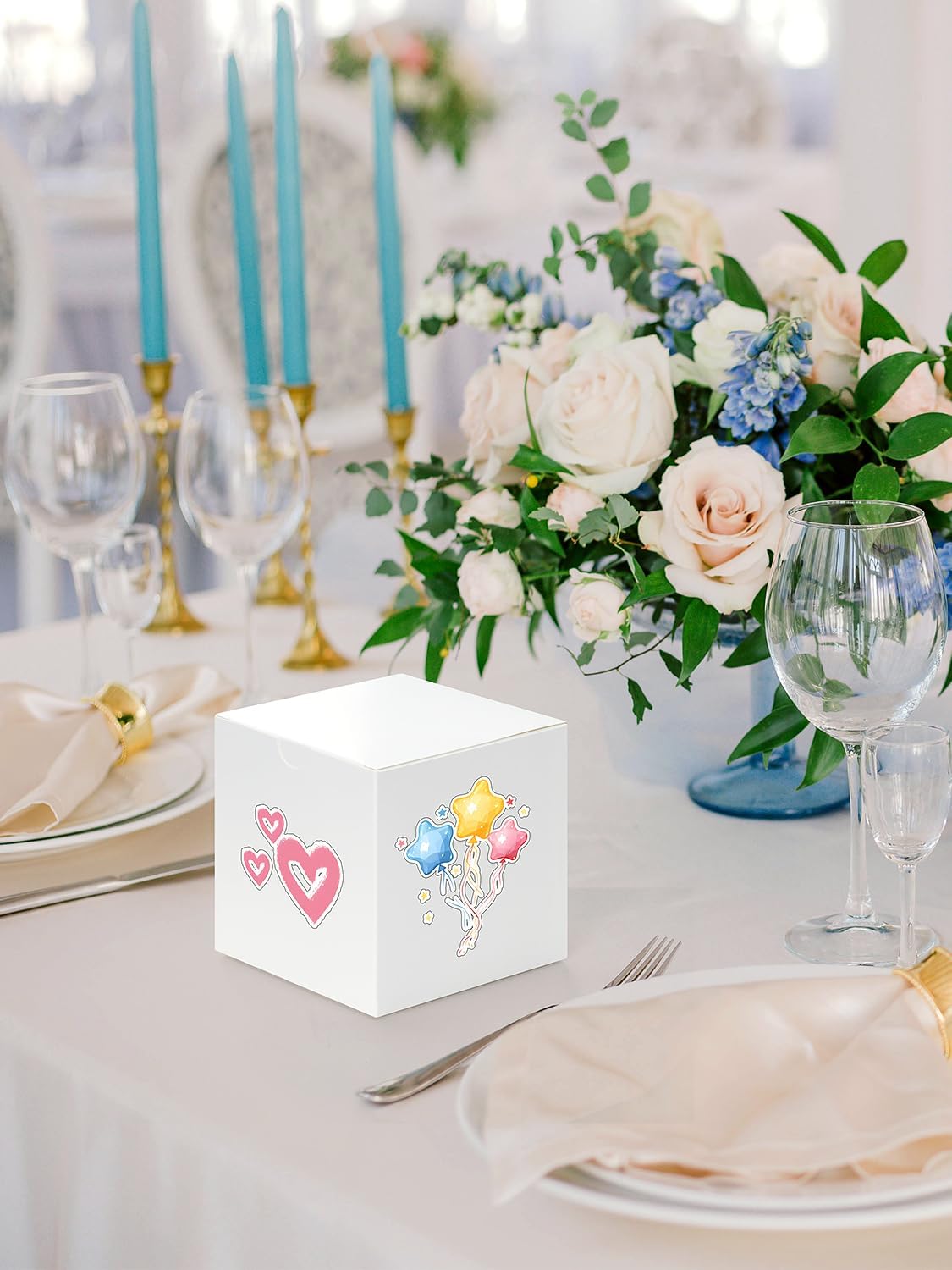 Eupako Gift Boxes 4x4x4 25 Pack White Kraft Paper Box with Lids Party Favor Boxes for Bridesmaids Proposal, Crafting, Cupcake, Wedding, Christmas