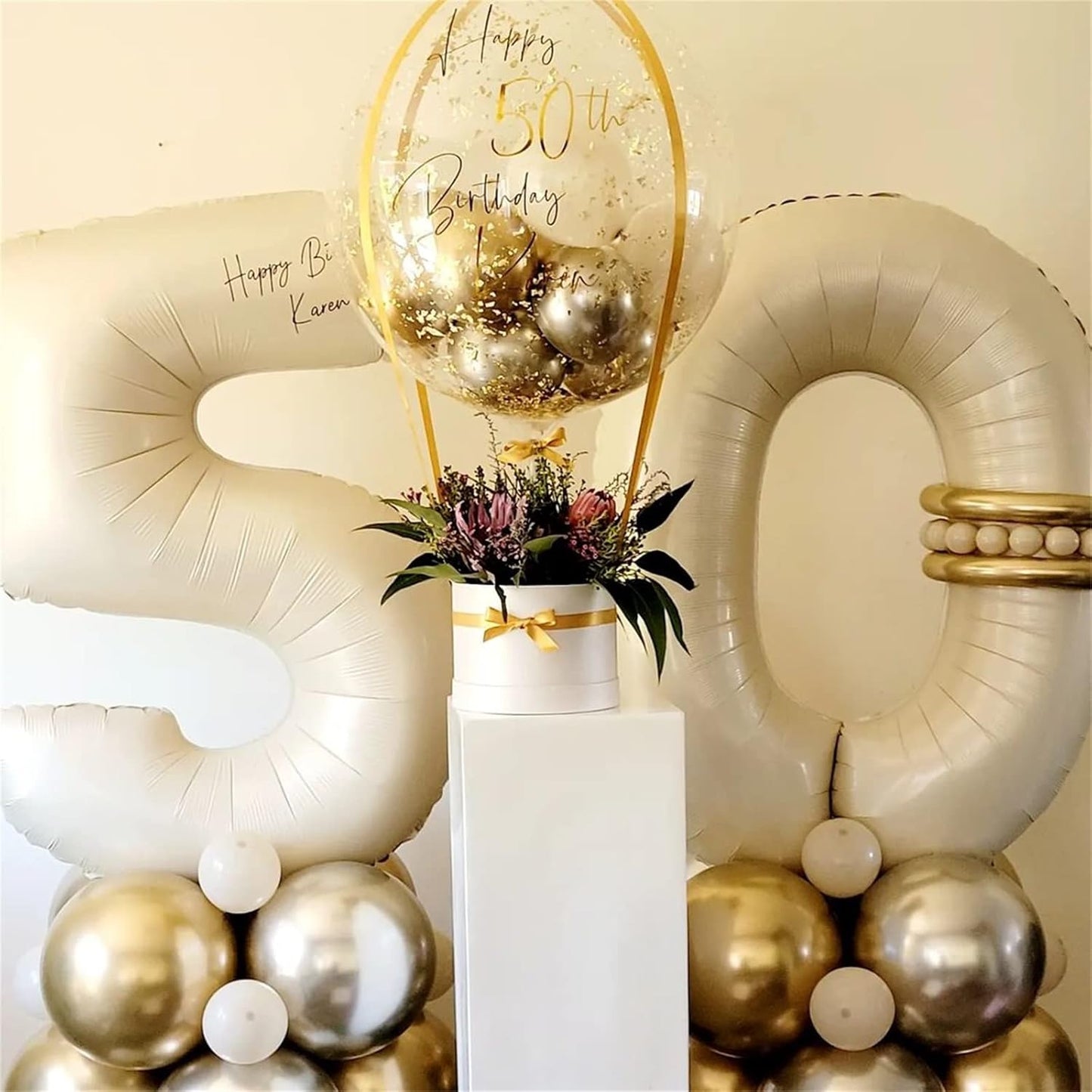 40 Inch Balloon Number 9 Beige, Large Cream Foil Number Balloons Set 0-9, Nude Neutral Digital 9 Helium Balloons for Girls Boys Men Women 9th Birthday Anniversary Graduation Christmas Party Decoration