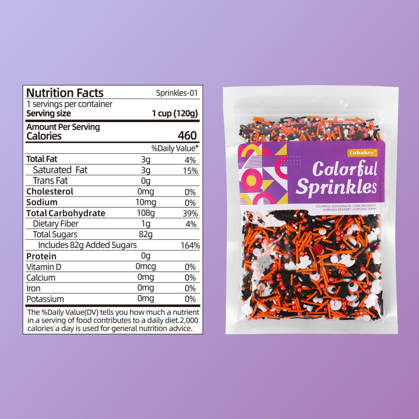 Halloween Sprinkles for Cake Decorating 7ounce Edible Bloody Candy Eyeball for Party, Ghosts Bats Sugar Pearl Sprinkles for Cupcake Toppers, Cookie, Ice Cream Decorations Celebrations