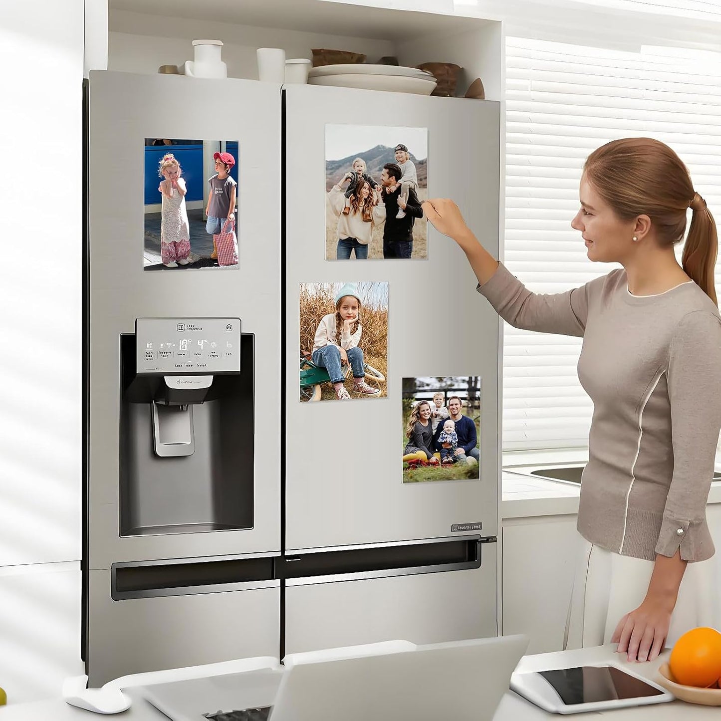 Magnetic Picture Frames for Refrigerator 2x3 Inch,Mini Photo Frames for Fridge,8 Pack Clear Picture Display Frame Home Office School Lock Storage