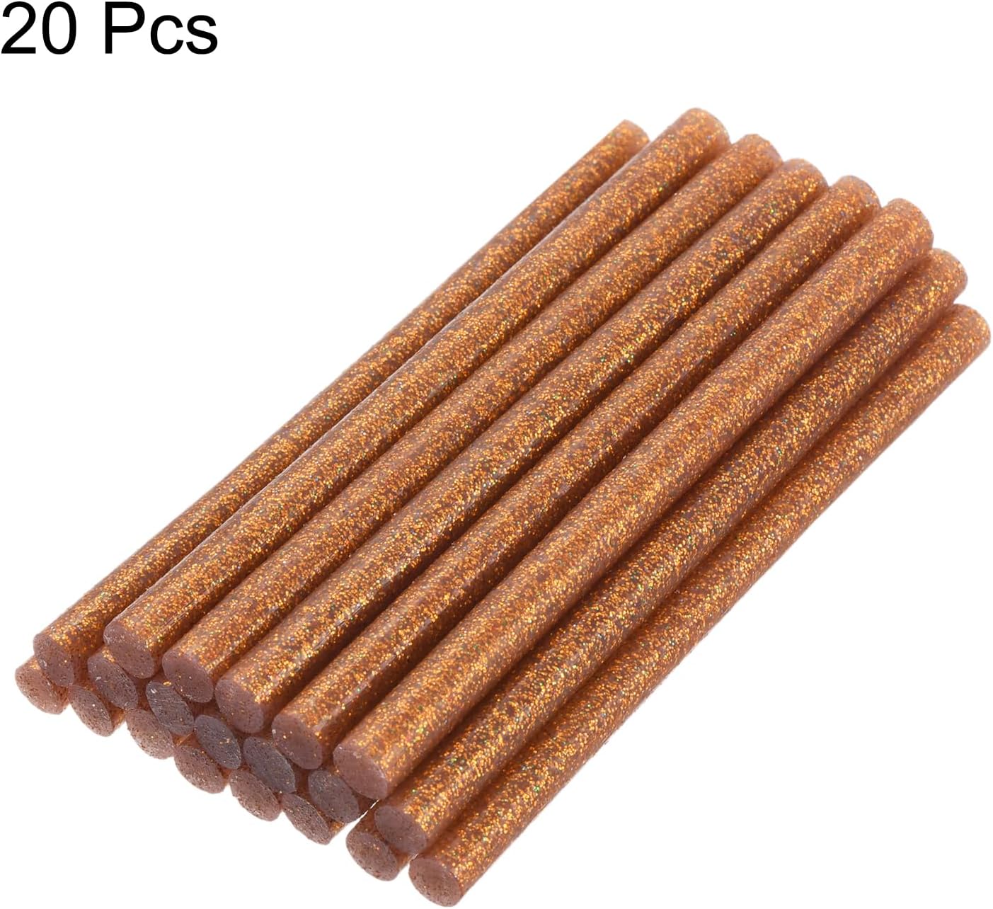 uxcell 20pcs Hot Glue Sticks for Glue Gun 7mm/0.27-inch x 4-inch Mini Hot Melt Adhesive Glue Stick Glitter Bronze Gold
