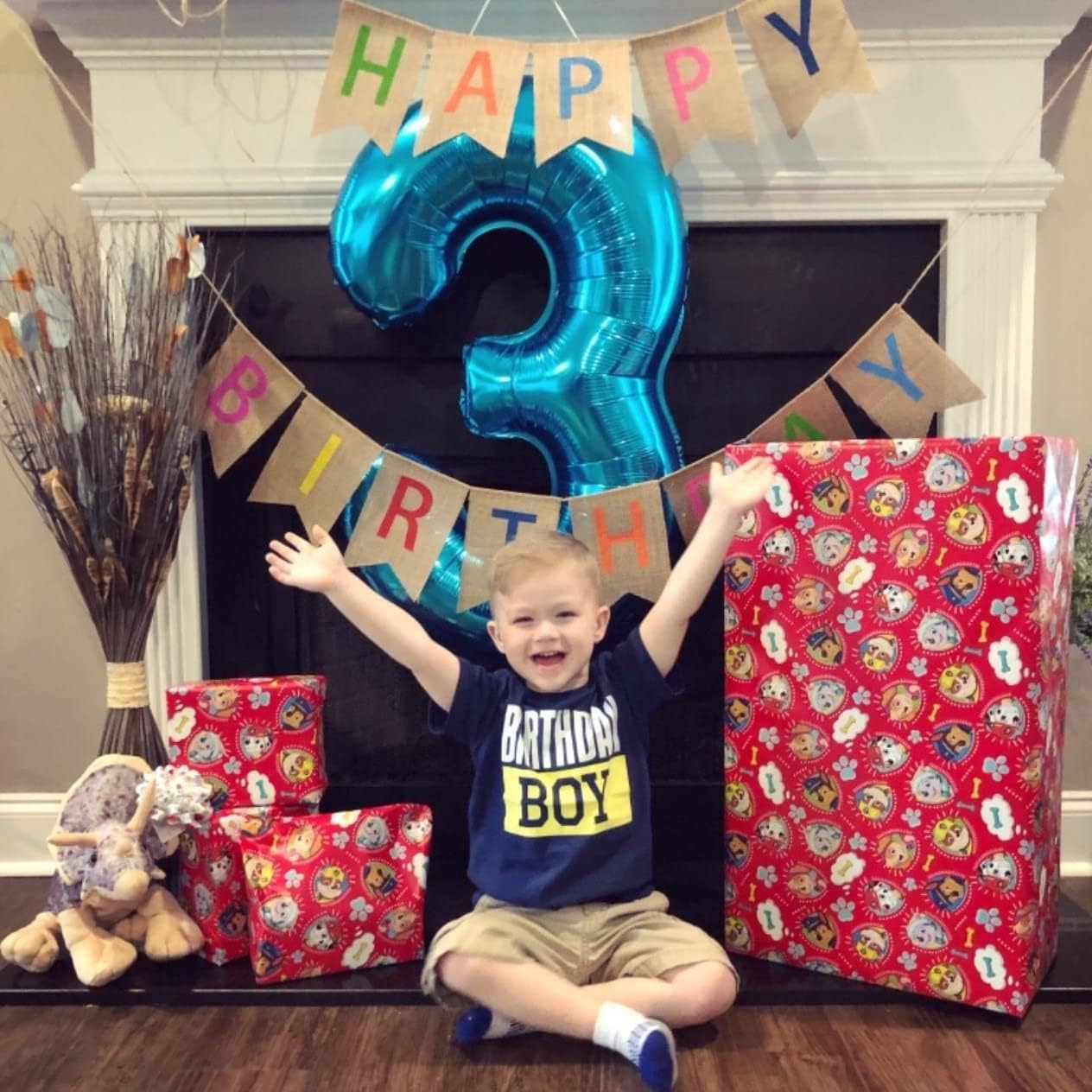 40 Inch Balloon Number 3 Blue, Large Foil Number Balloons Set 0-9, Digital 3 Helium Balloons for Boys Men 3rd 13th 30th Birthday Anniversary Graduation New Year's Eve Party Decoration Supplies