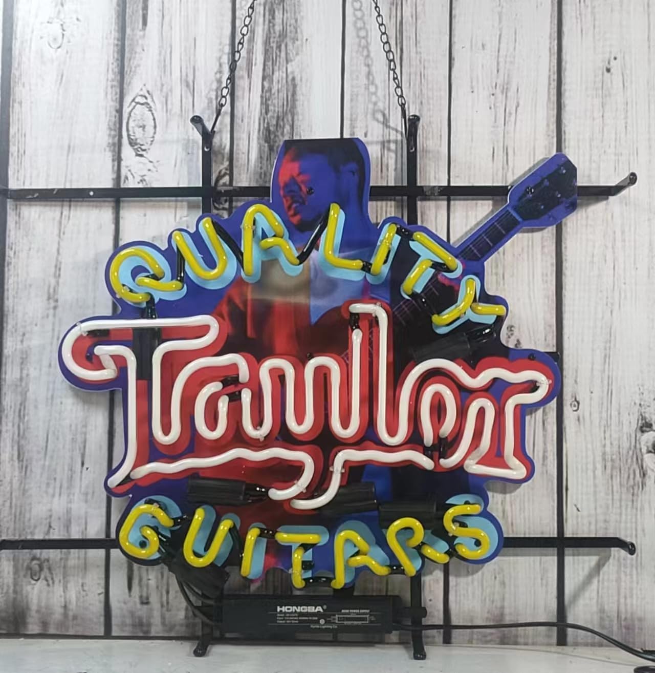 Neon Signs Bar Bedroom Sign Quality Guitar Wall Decor Man Cave Home Bar Pub Recreation Room Game Lights Windows Glass Wall Signs Party Birthday Bedroom Bedside Table Decoration Gifts 24 X 20 Inches