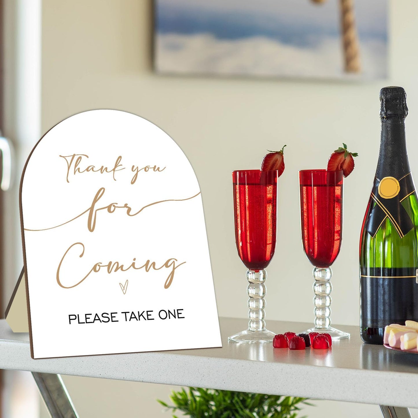 Thank You Sign for Guests, Bridal Shower Baby Shower Decoration Sign, Thank You for Coming Please Take One Sign, Wedding Shower Favors Sign, Birthday Party Decor Supplies, 9 * 11IN