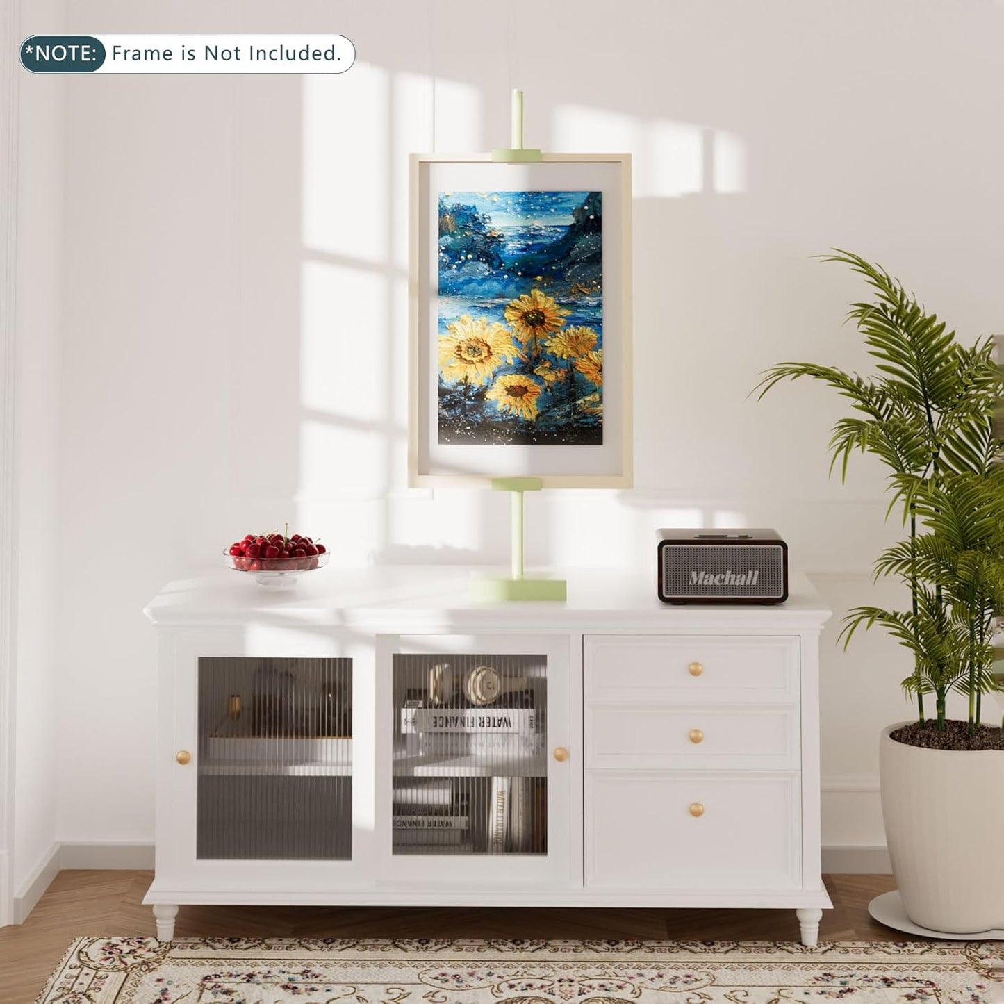 Tabletop Picture Frame Stand, Adjustable for Frames Up to 29" H, Frame Holder Stand Table Easels for Display, Metal Standing Easel Display Stand for Picture Frames, Artwork (Mint Green)