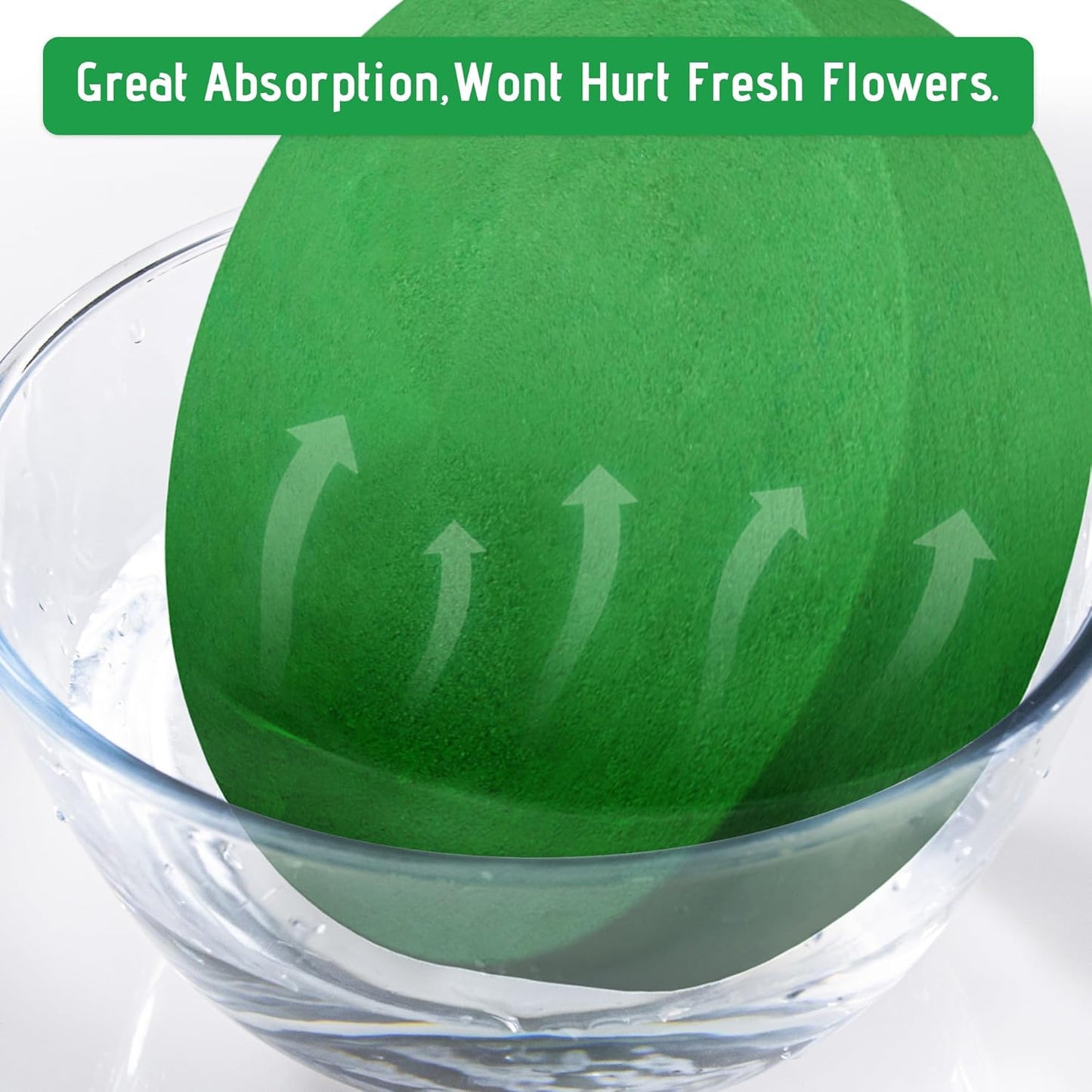 Max Shape 6 Pcs Floral Foam Round Blocks, Large Wet and Dry Green Foam for Artificial and Fresh Flower Arrangement,Flower Foam Blocks for Wedding Party Decorations (9.8 Inch)