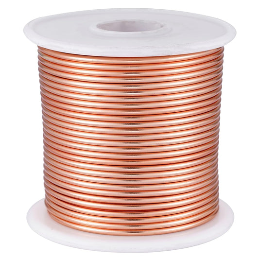 12 Gauge Copper Aluminum Craft Wire (105FT) - Anodized for Jewelry Making, Beading Floral, Plant Gardening, Sculpting & Modeling Craft Wire (Copper Tone #4, 2mm)