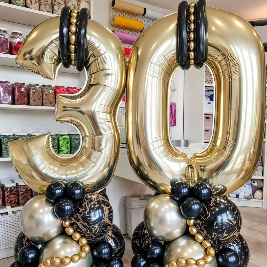 Champagne Gold 2 Balloon,40 Inch Light Gold Number 2 Balloon Big Foil Mylar Helium 2 Balloon for Birthday Party Decorations
