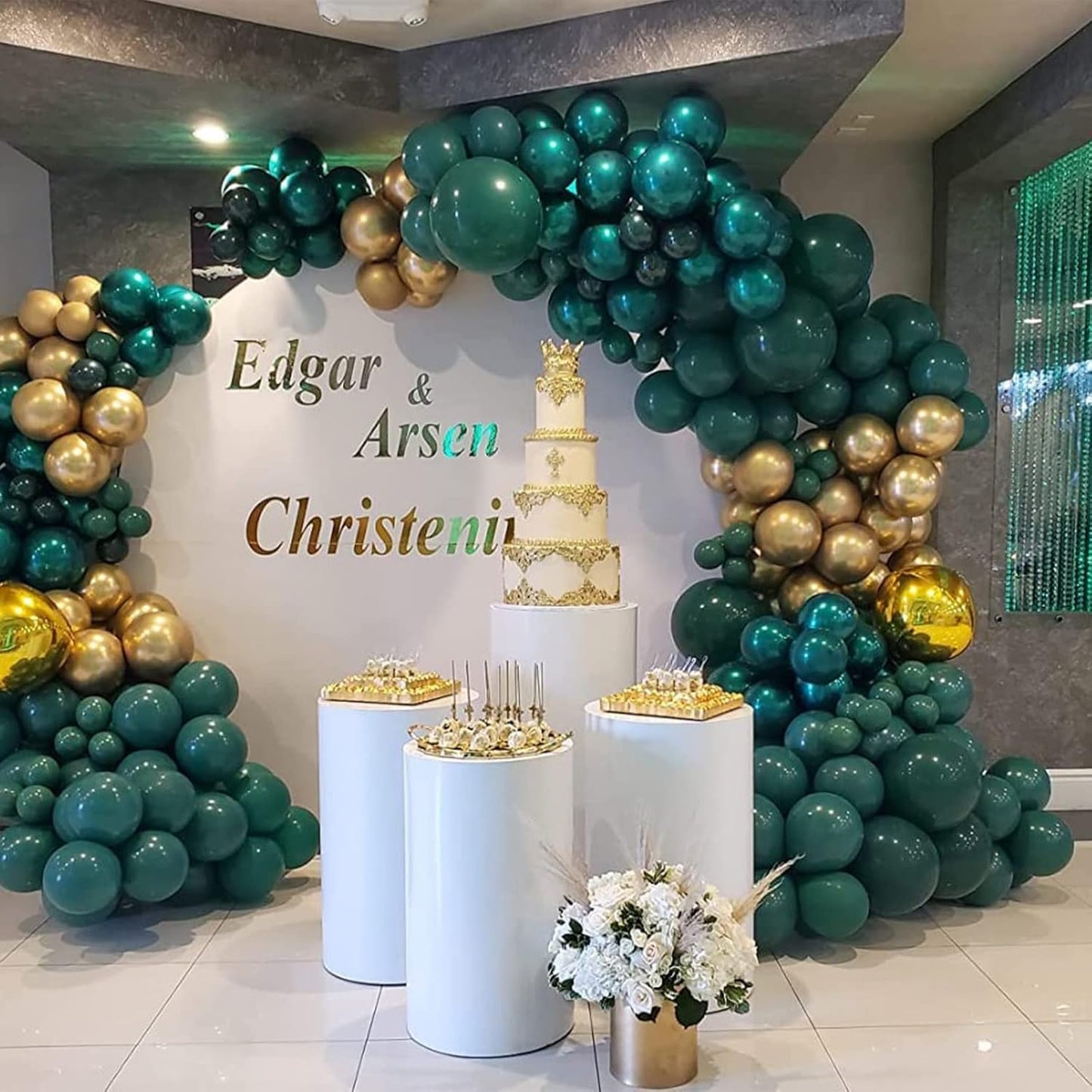 Chrome Teal Balloons, Double Stuffed Metallic Turquoise Balloons 12 Inch, Shiny Thick Chrome Metallic Dark Teal Blue Latex Helium Balloon for Christmas Birthday Wedding Graduation Party Decorations