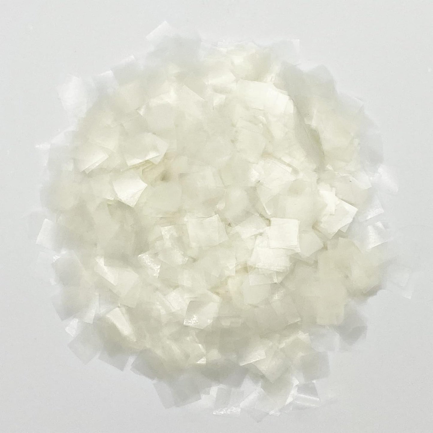 Premium White Snow Rice Paper Dissolving Confetti 1/4" - Eco Friendly & Biodegradable