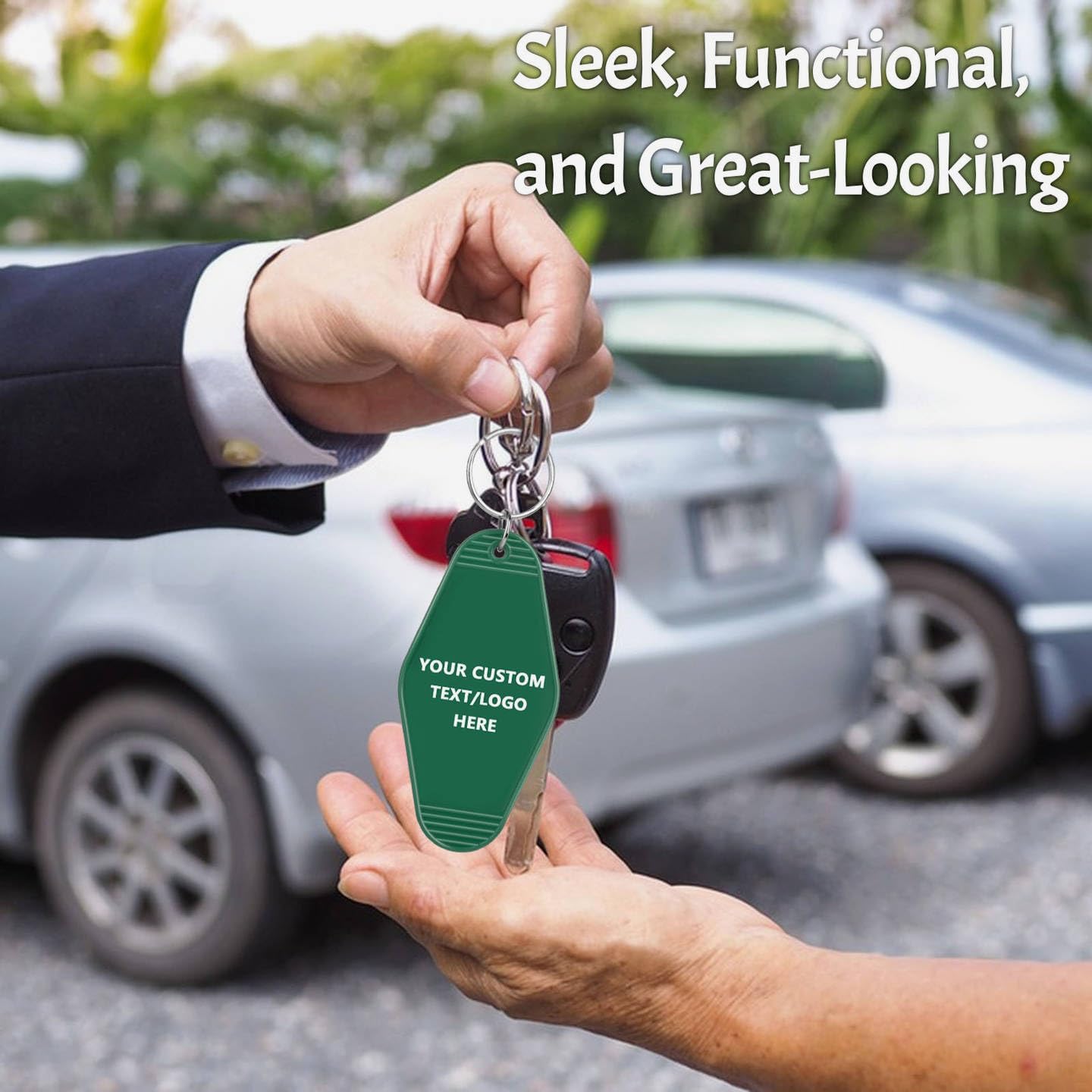 Custom Vintage Hotel Motel Keychains 500 Pack, Personalized Logo, Text Bulk - Perfect for Tradeshows, Campaign Gifts - Customizable Key Tags