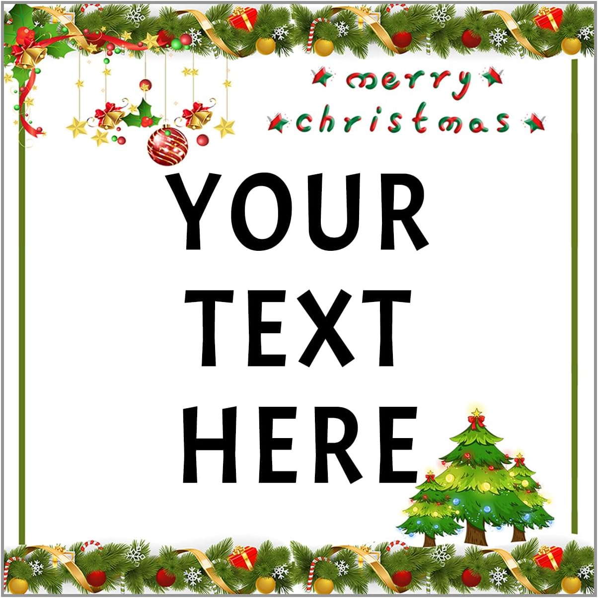 100-1000pcs Custom Stickers Merry Christmas Stickers Personalized Labels Adhesive Xmas Decorative Envelope Seals Stickers for Cards Gift Boxes(VSquare-7)