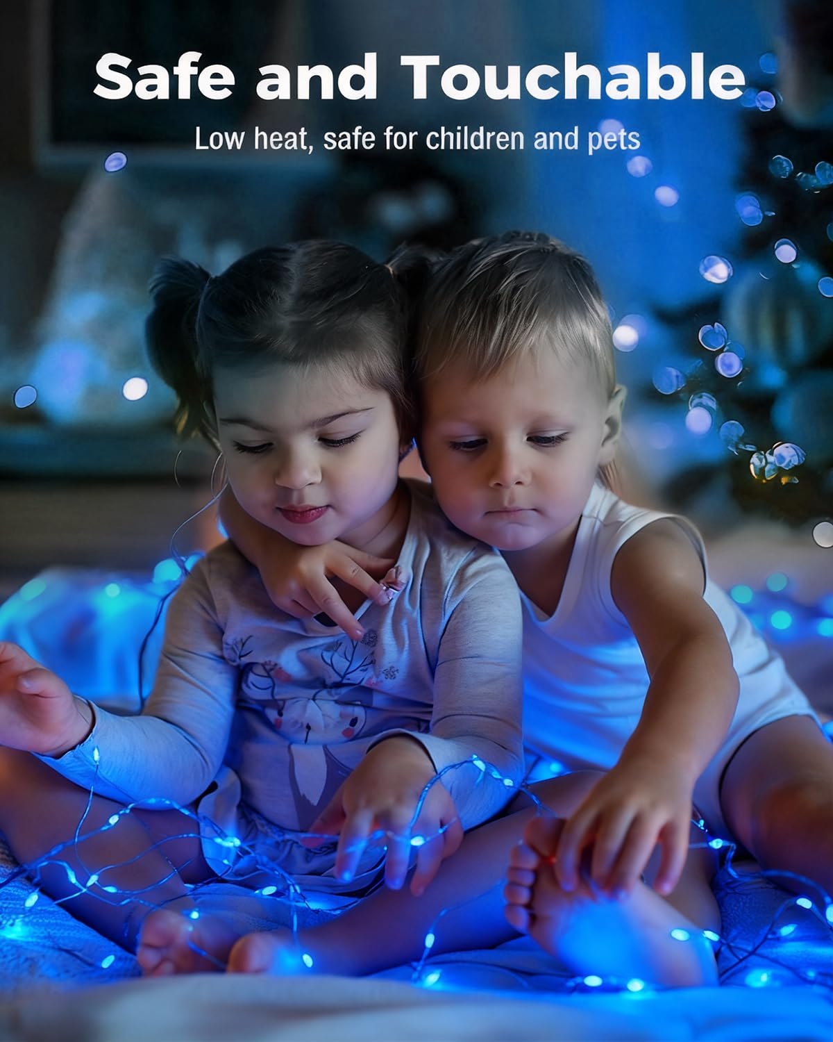 btfarm 12 Pack Fairy Lights Battery Operated, 7FT 20 LED Mini String Lights Waterproof Silver Wire for Mason Jars Centerpiece Table Crafts Bedroom Christmas Decoration, Blue