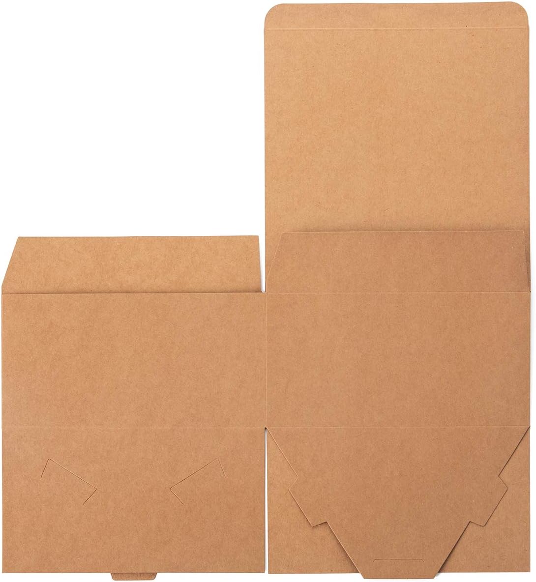 GEFTOL Gift Box 20 Pack 8 x 8 x 4 inches Fold Box Paper Gift Box Bridesmaids Proposal Box for Bridal Birthday Party Christmas（Brown）